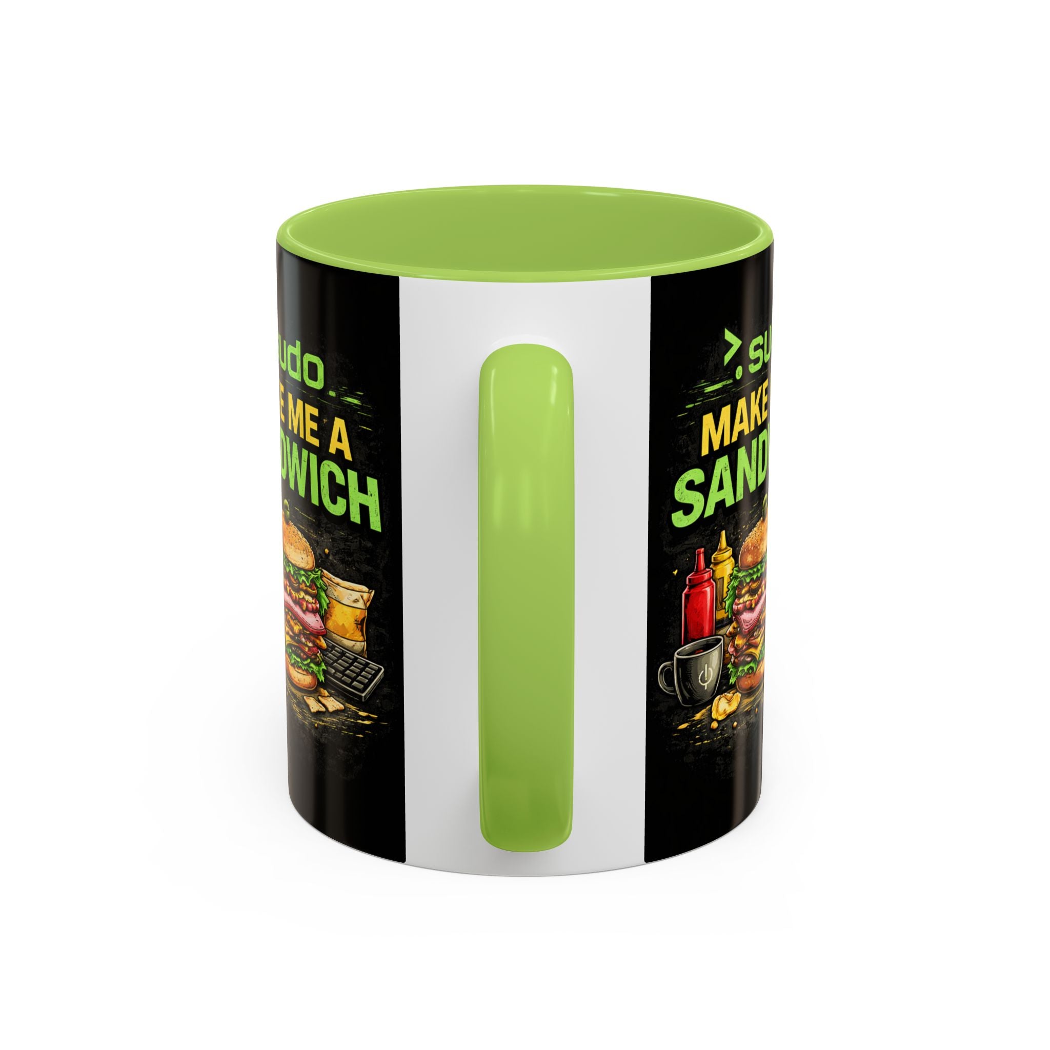 ">. Sudo Make Me a Sandwich" IT Humor Accent Coffee Mug (11, 15oz)