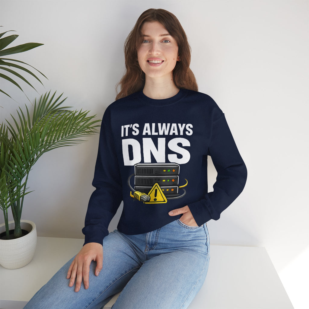 "Its Always DNS" Unisex Heavy Blend™ Crewneck Sweatshirt
