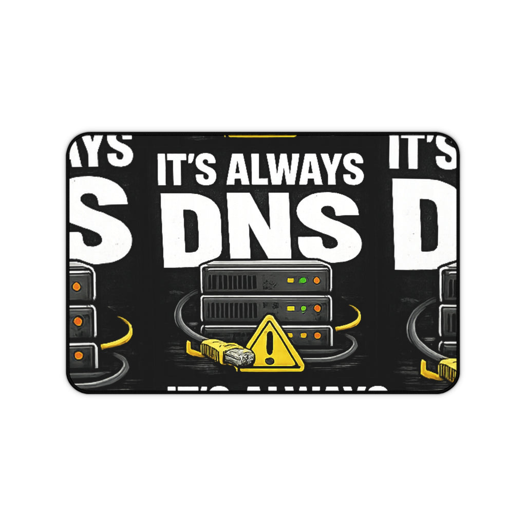 "It's Always DNS" Tech Humor Desk Mat Funny IT Server Mouse Pad