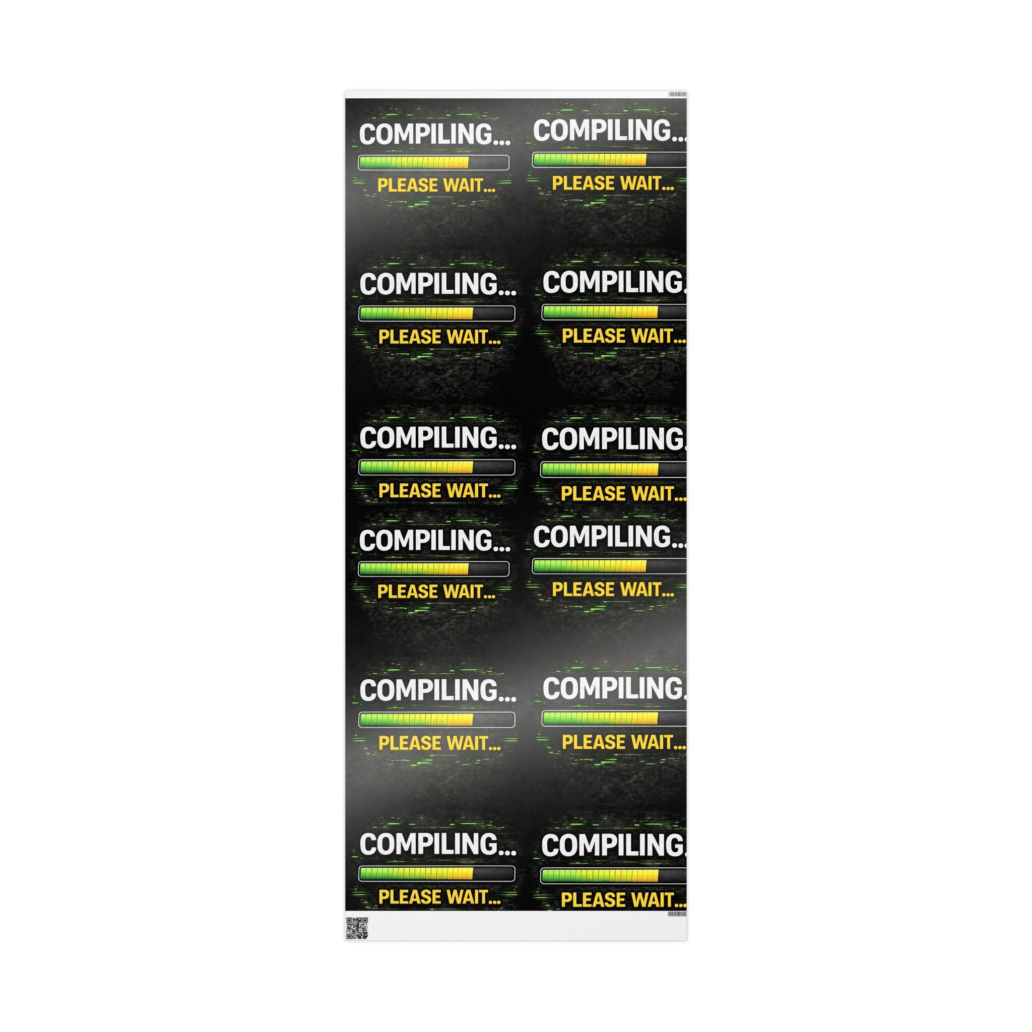 "Compiling...Please Wait" Funny IT Holiday Gift Wrap Tech Humor Office Gift Wrapping Paper