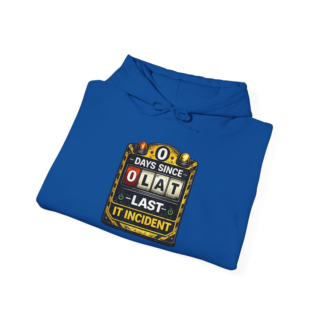 "0 Days Since Last IT Incident" Tech Humor Unisex Heavy Blend™ Hoodie