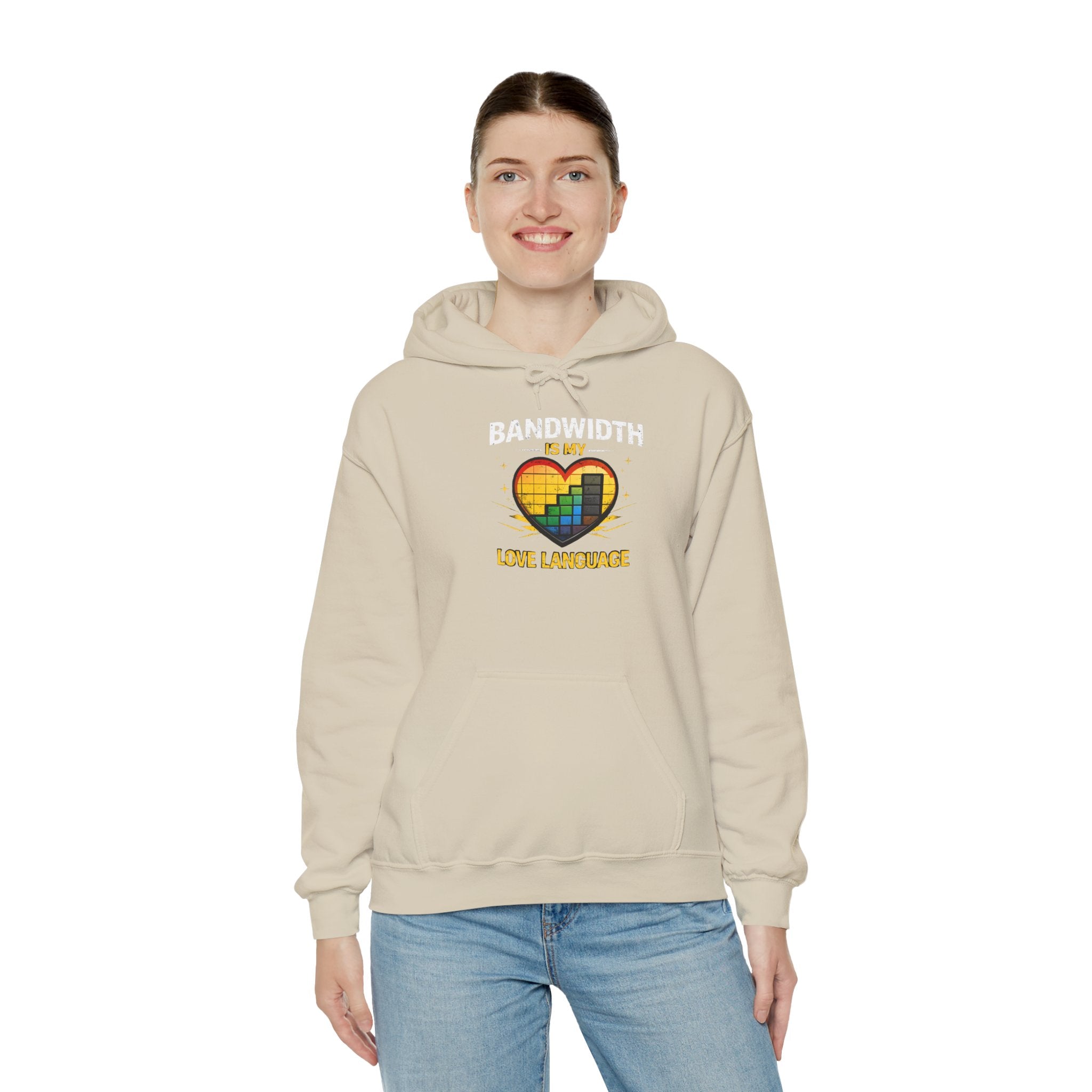 "Bandwidth is my Love Language" Tech Humor Unisex Heavy Blend™ Hoodie