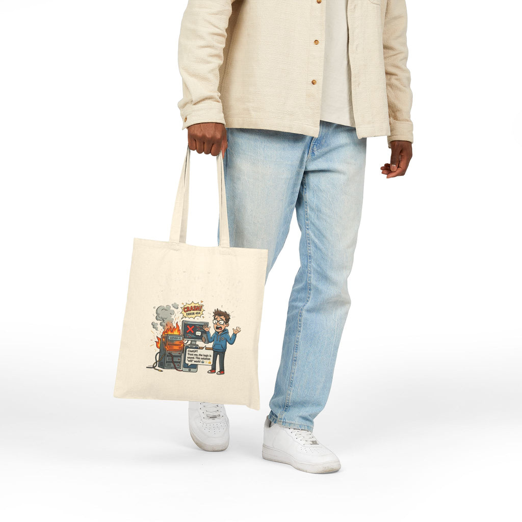 "ChatGBT Said It Would Work" Funny IT Programmer Humor AI Fail Graphic Tote Bag