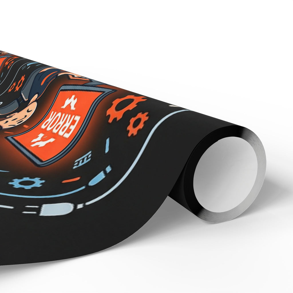 "Problem Exists Between Chair & Keyboard" Funny Tech Gift Wrap IT Humor Wrapping Paper