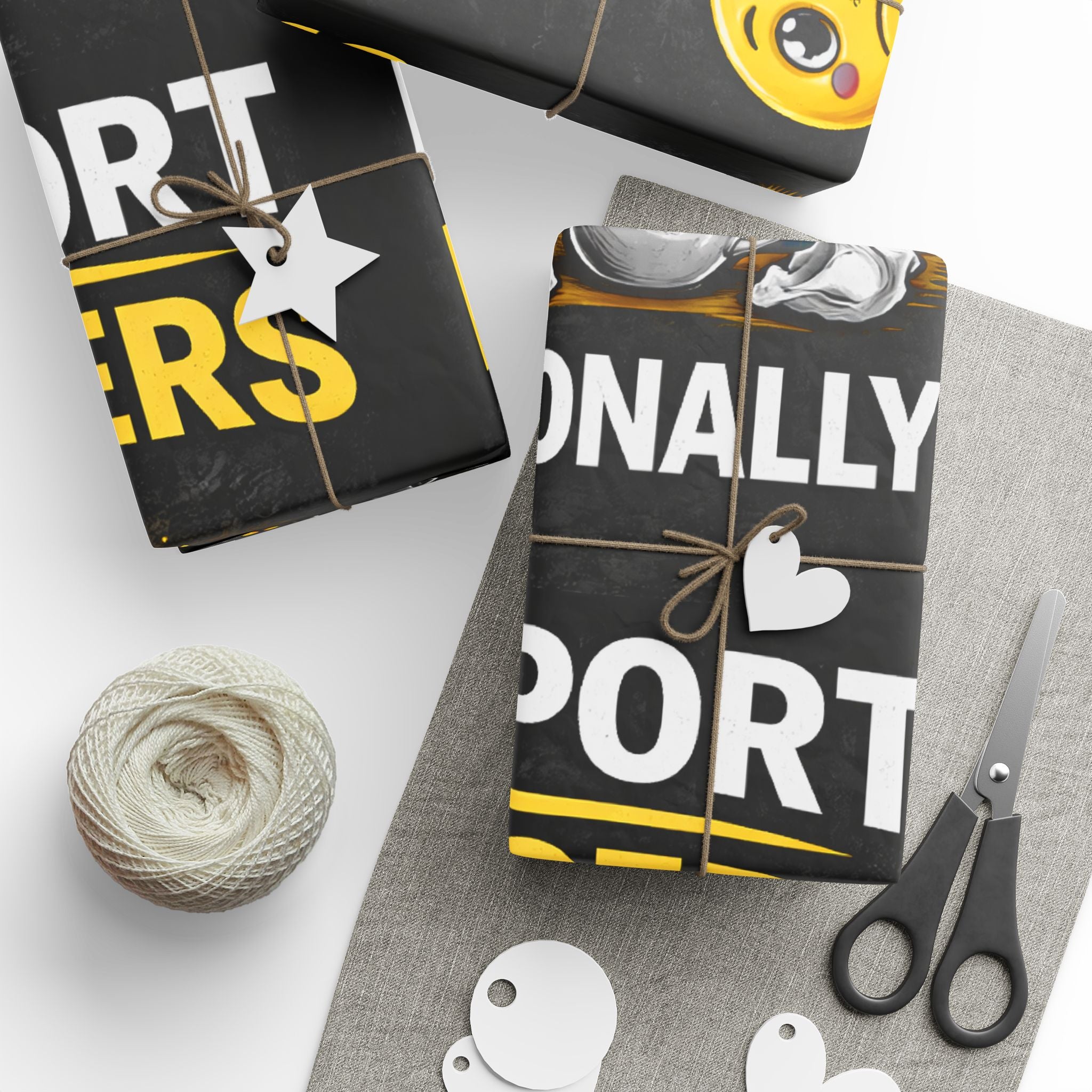 "I Support End Users... Emotionally" Funny IT Wrapping Paper – IT Humor Novelty Gift Wrap