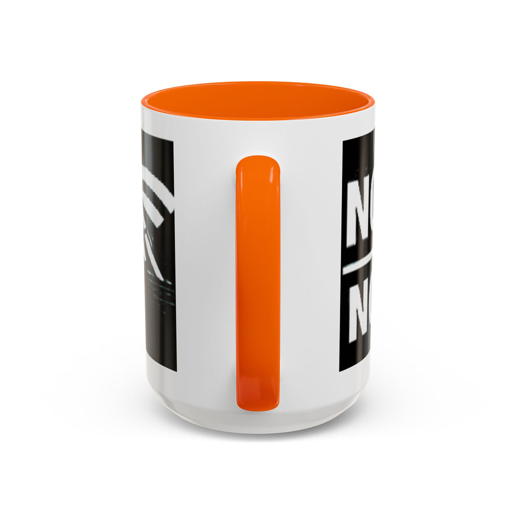 "No Signal No Problem" IT Humor Accent Coffee Mug (11, 15oz)
