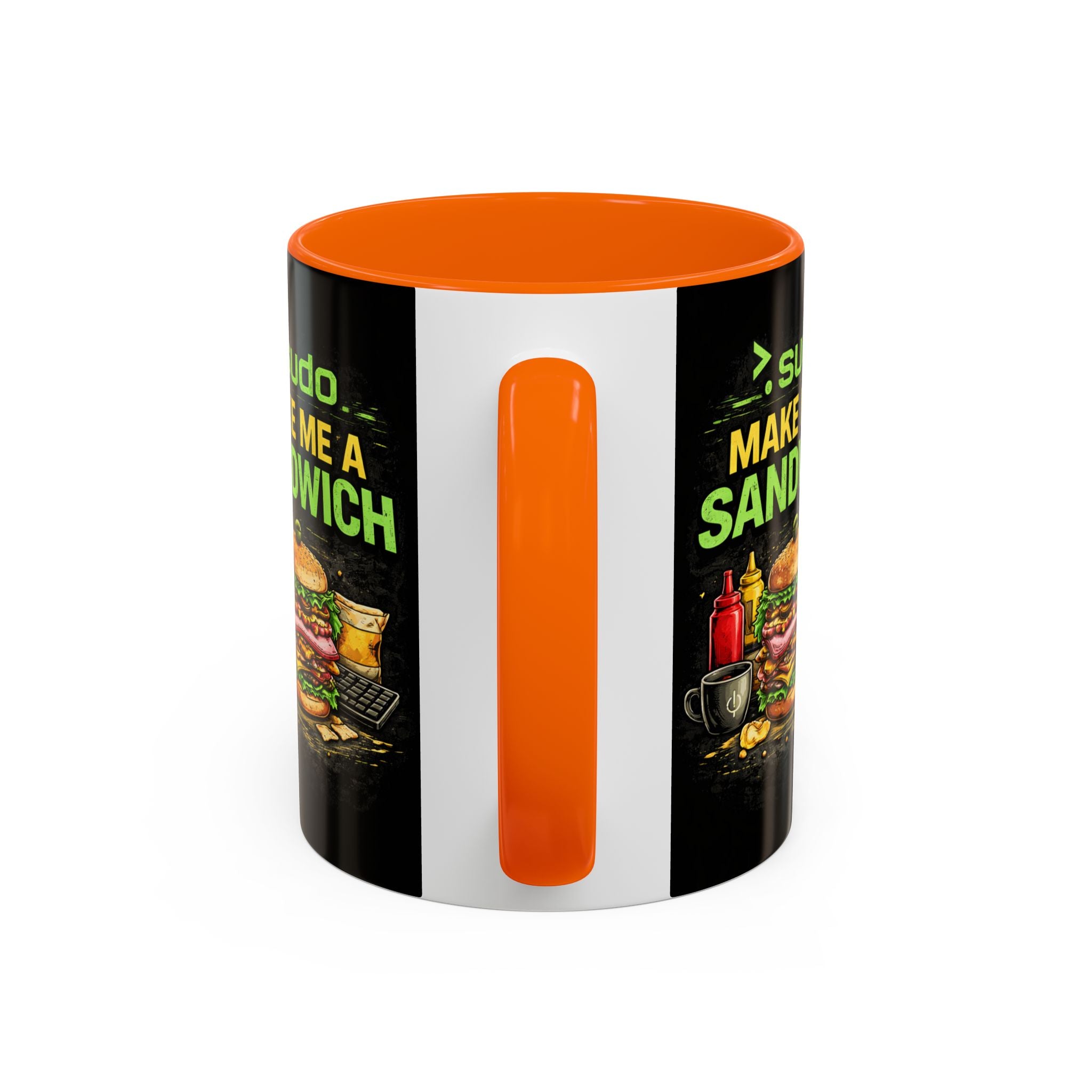 ">. Sudo Make Me a Sandwich" IT Humor Accent Coffee Mug (11, 15oz)