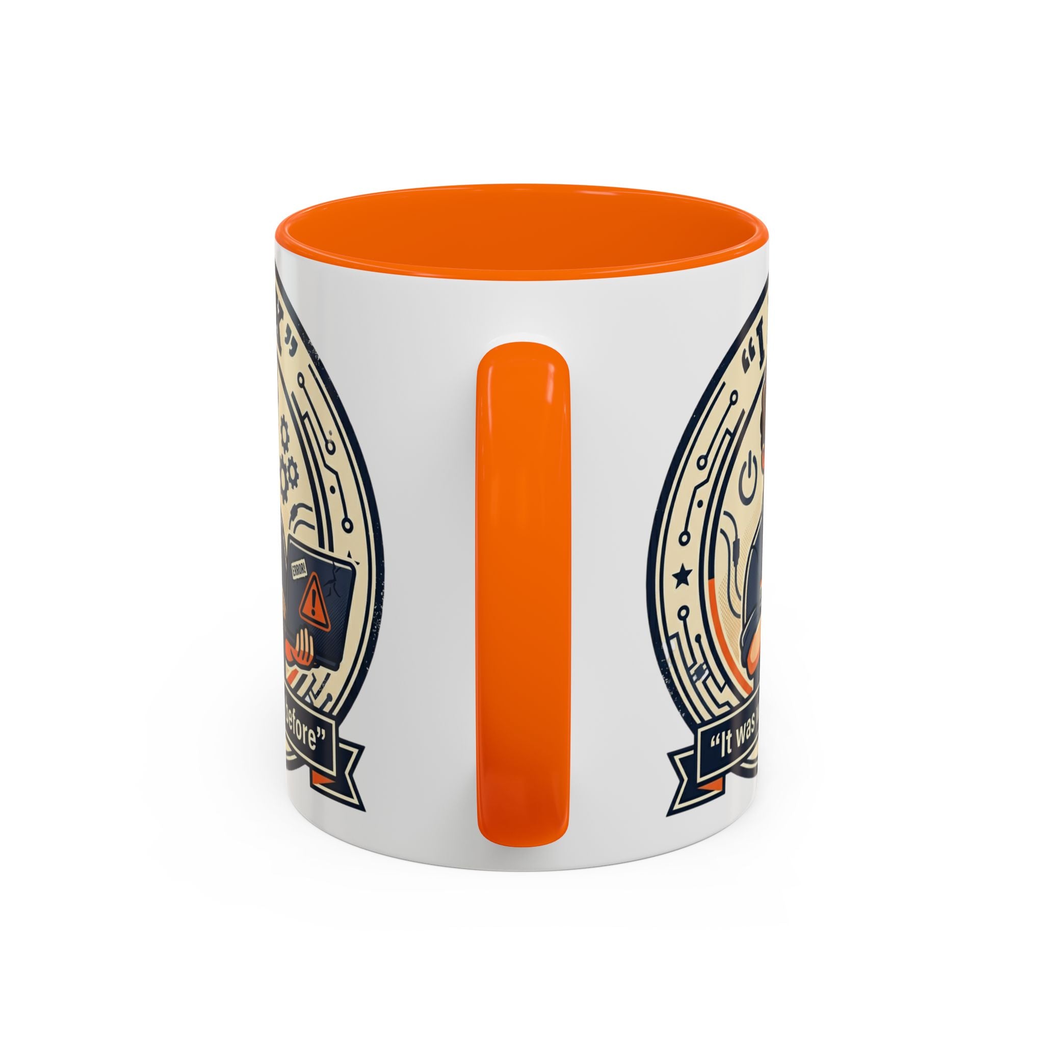 "I Fix: It Was Working Before" IT Humor Accent Coffee Mug (11, 15oz)