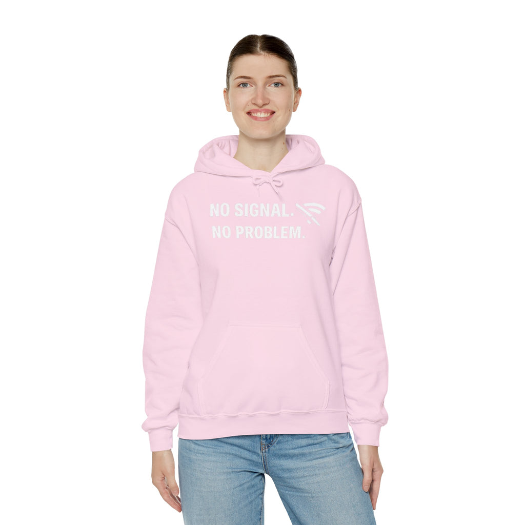 "No Signal, No Problem" IT Humor Unisex Heavy Blend™ Hoodie