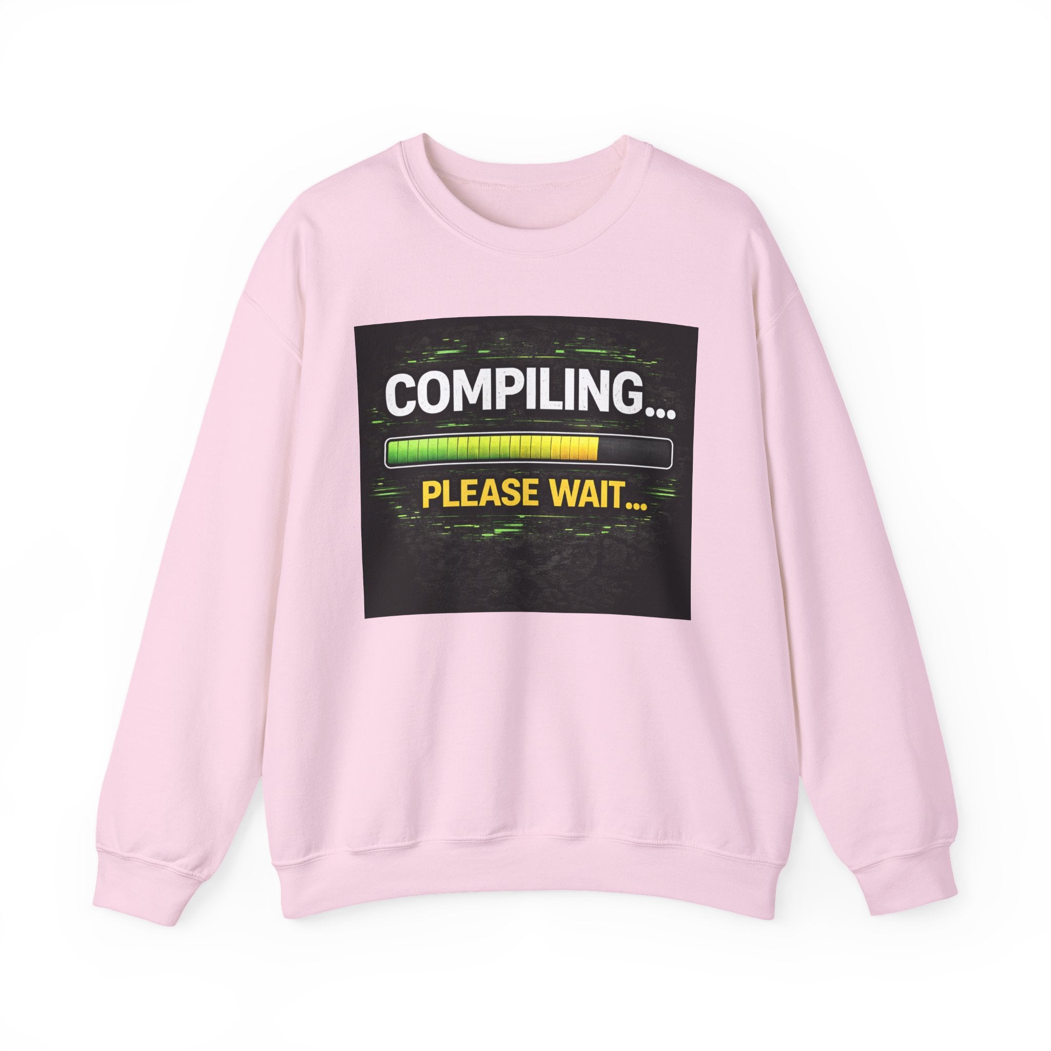 "Compiling... Please Wait" Tech Humor Crewneck Sweatshirt