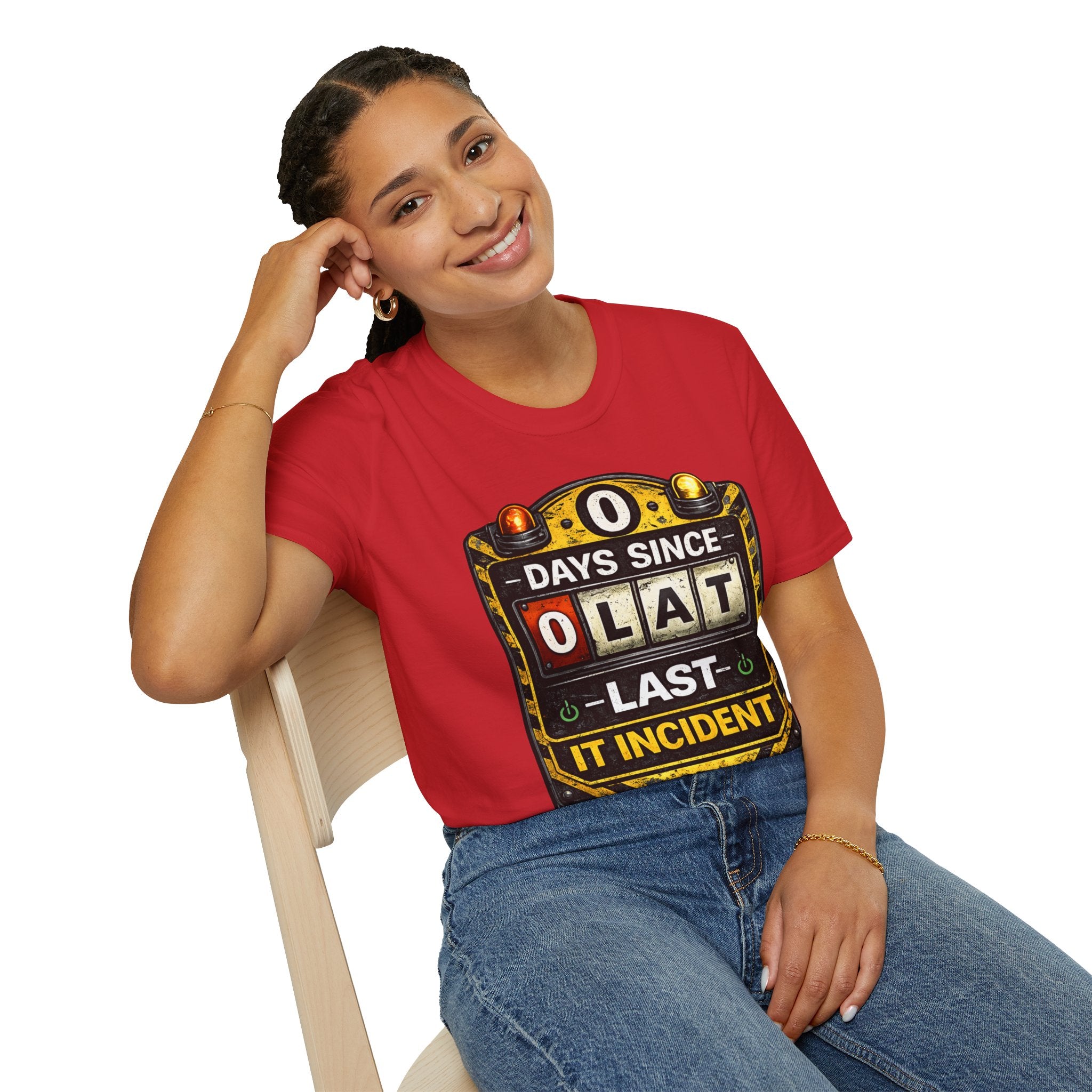"0 Days Since Last IT Incident" Funny IT Tech Humor T-Shirt