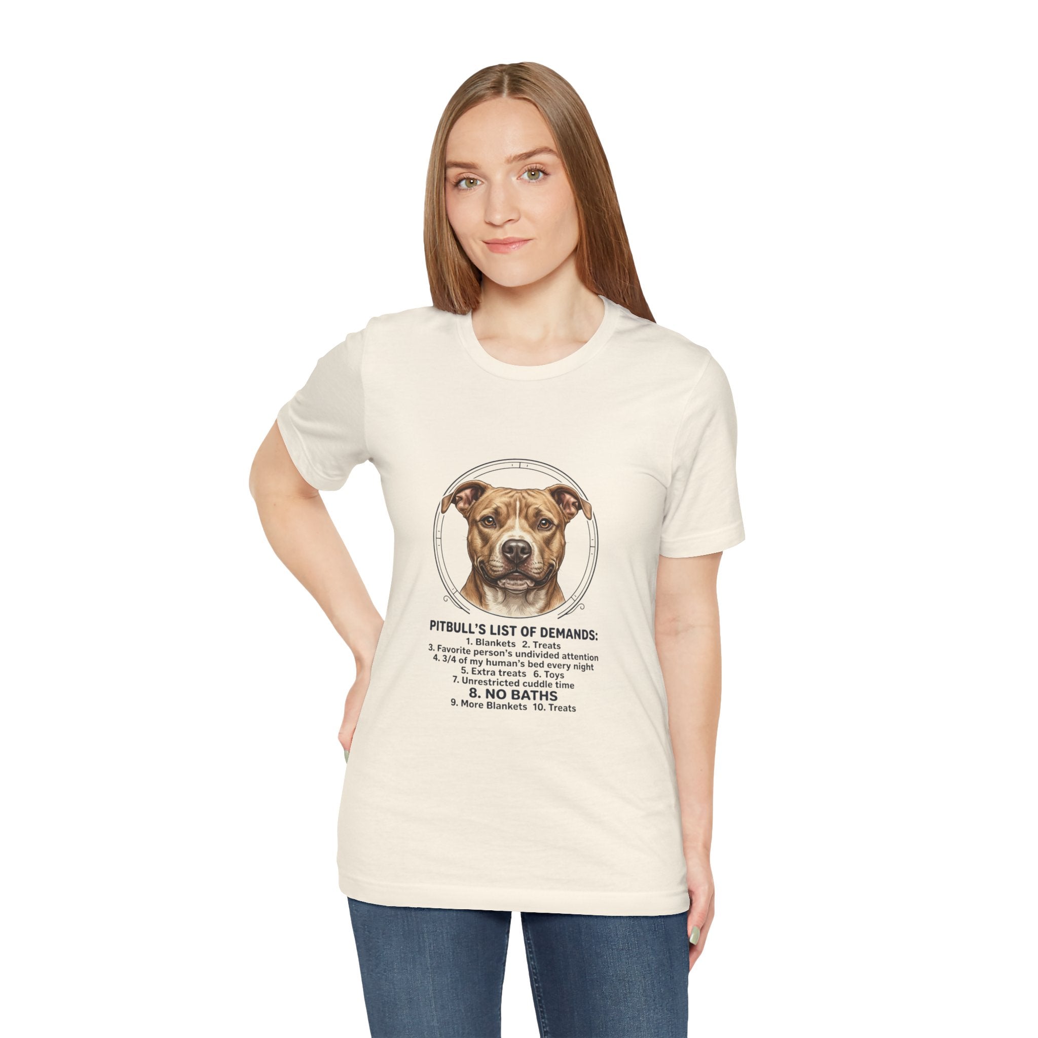 Pitbull Mom List of Demands T-Shirt | Dog Mom, Rescue Pride Tee