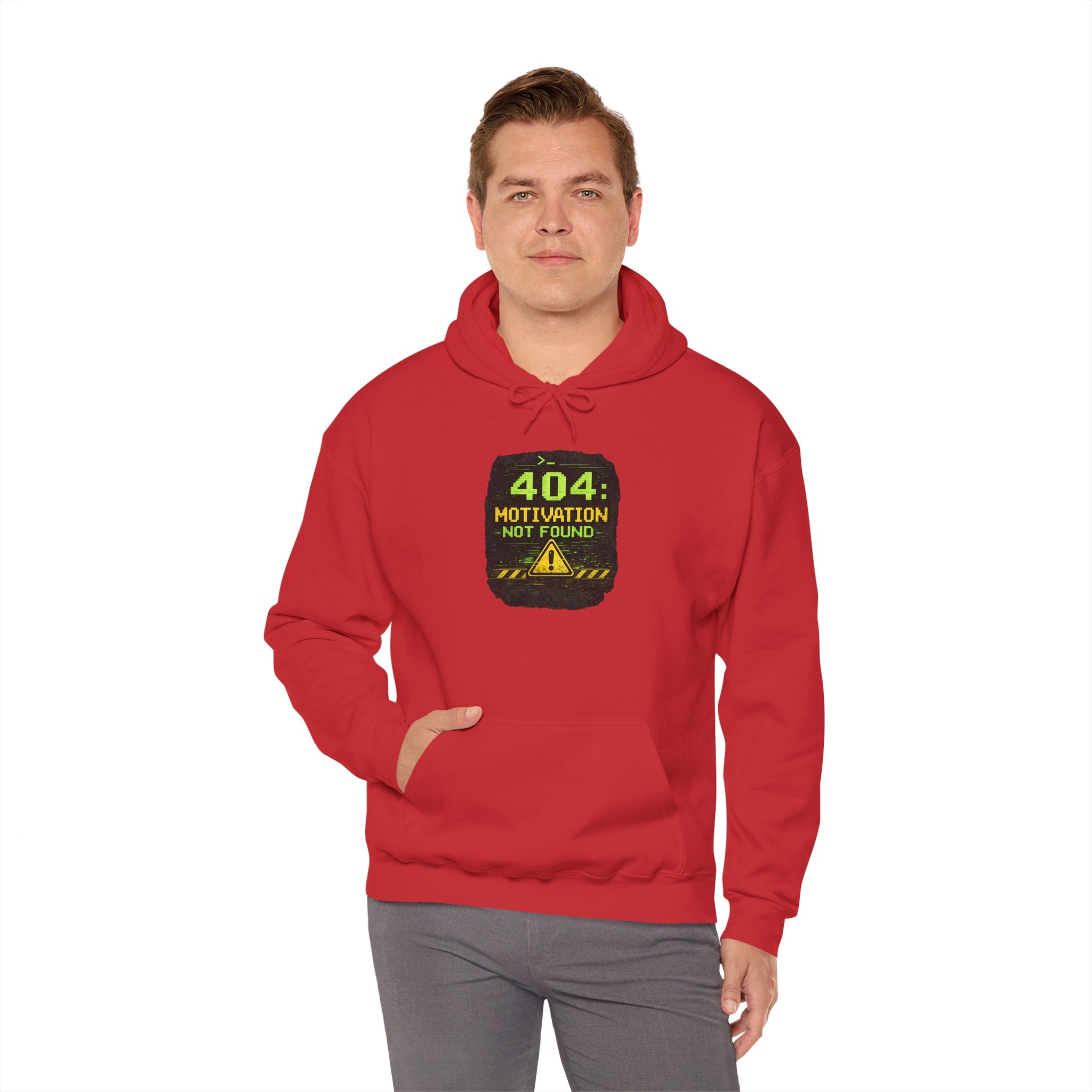 "Error 404 Motivation Not Found" IT Humor Unisex Heavy Blend™ Hoodie
