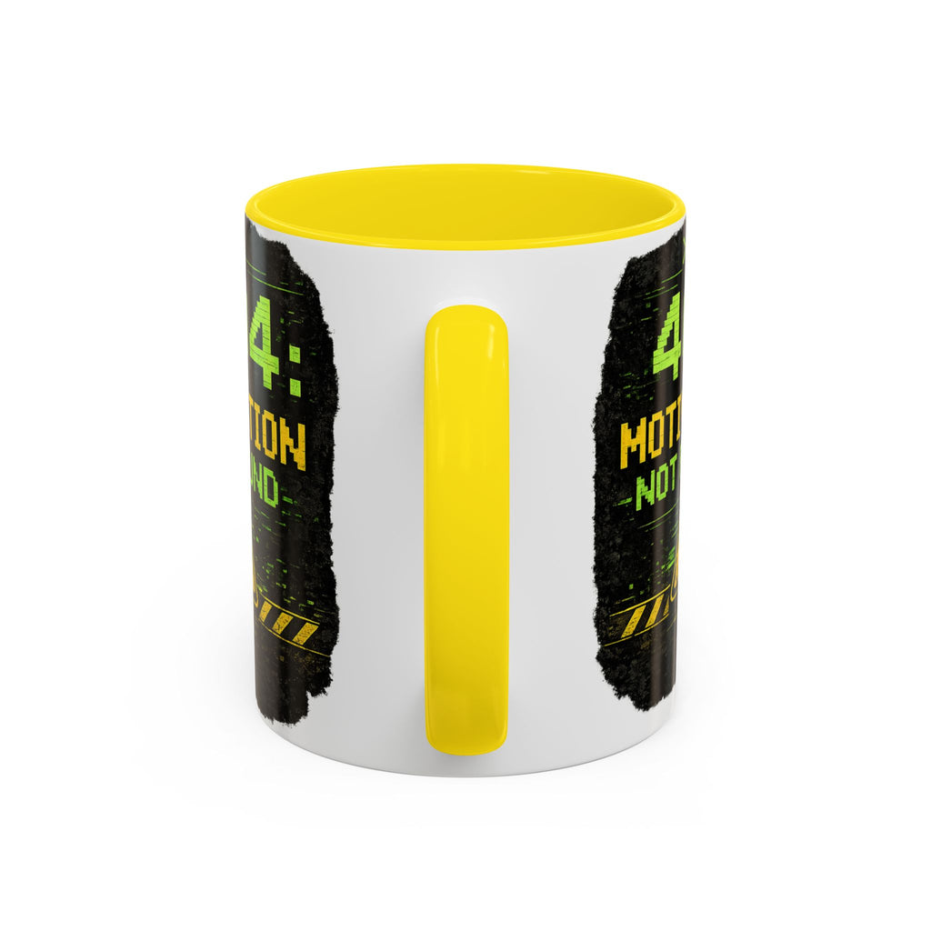 "Error 404 Motivation Not Found" IT Humor Accent Coffee Mug (11, 15oz)