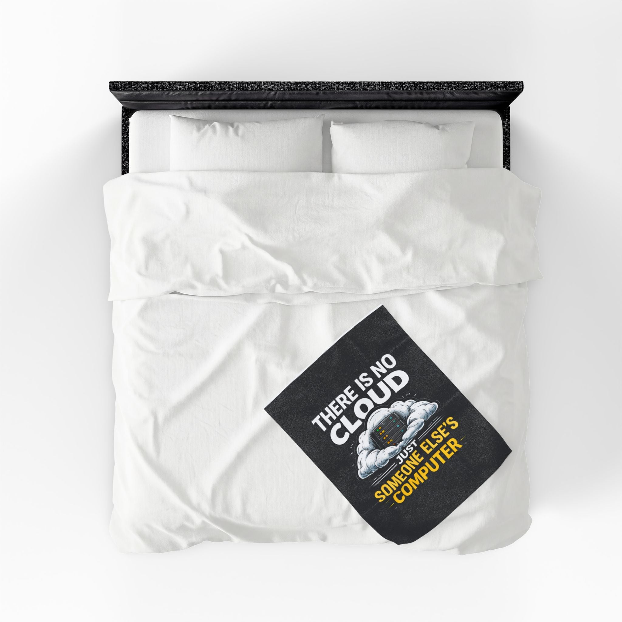 "There Is No Cloud, Just Someone Else's Computer" Tech Humor Throw Funny IT Velveteen Plush Blanket