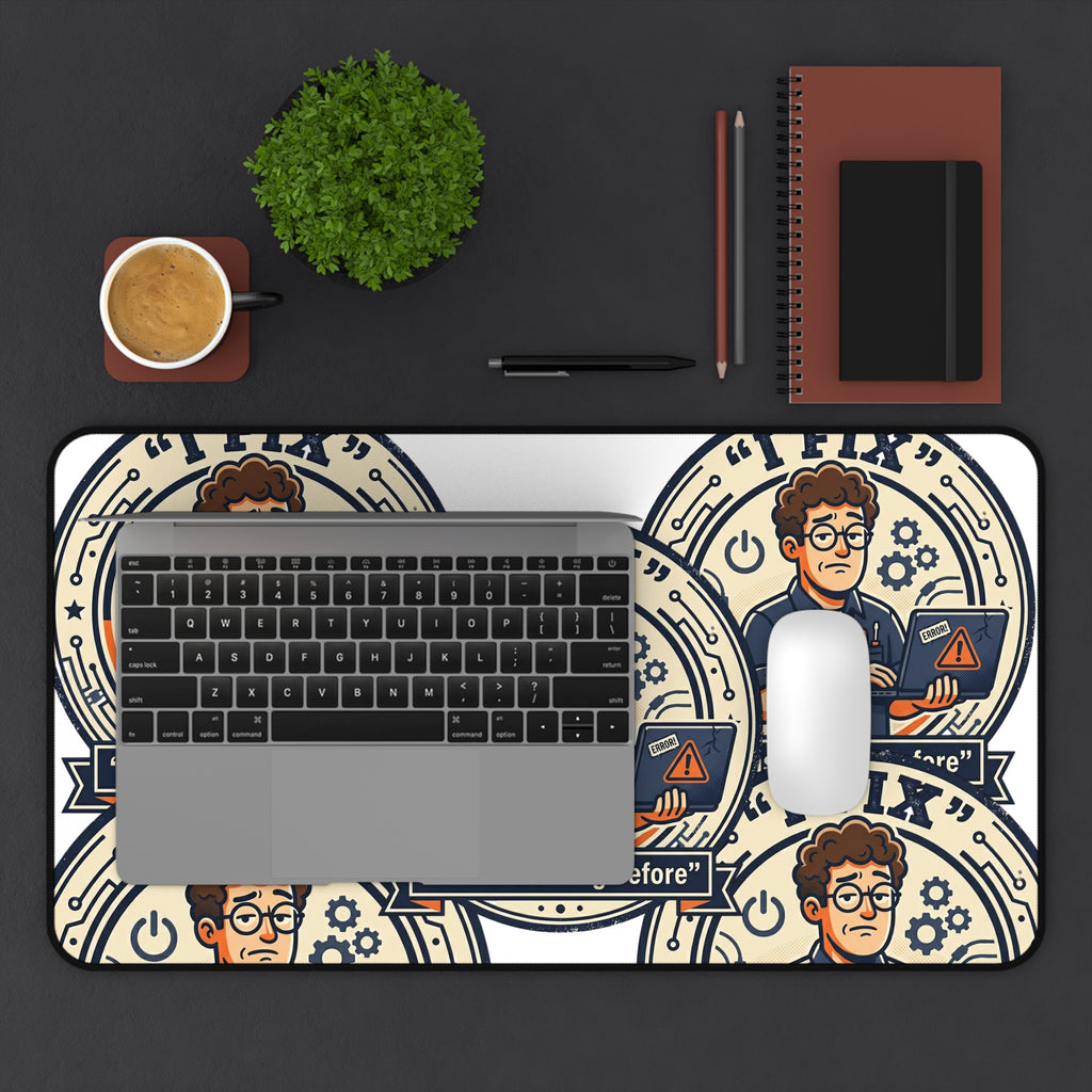 "I Fix: It Was Working Before" Technician Mouse Pad Humor Workstation Mat Funny IT Desk Mat
