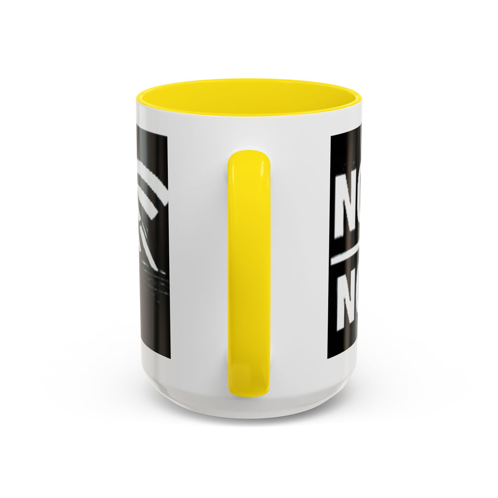 "No Signal No Problem" IT Humor Accent Coffee Mug (11, 15oz)