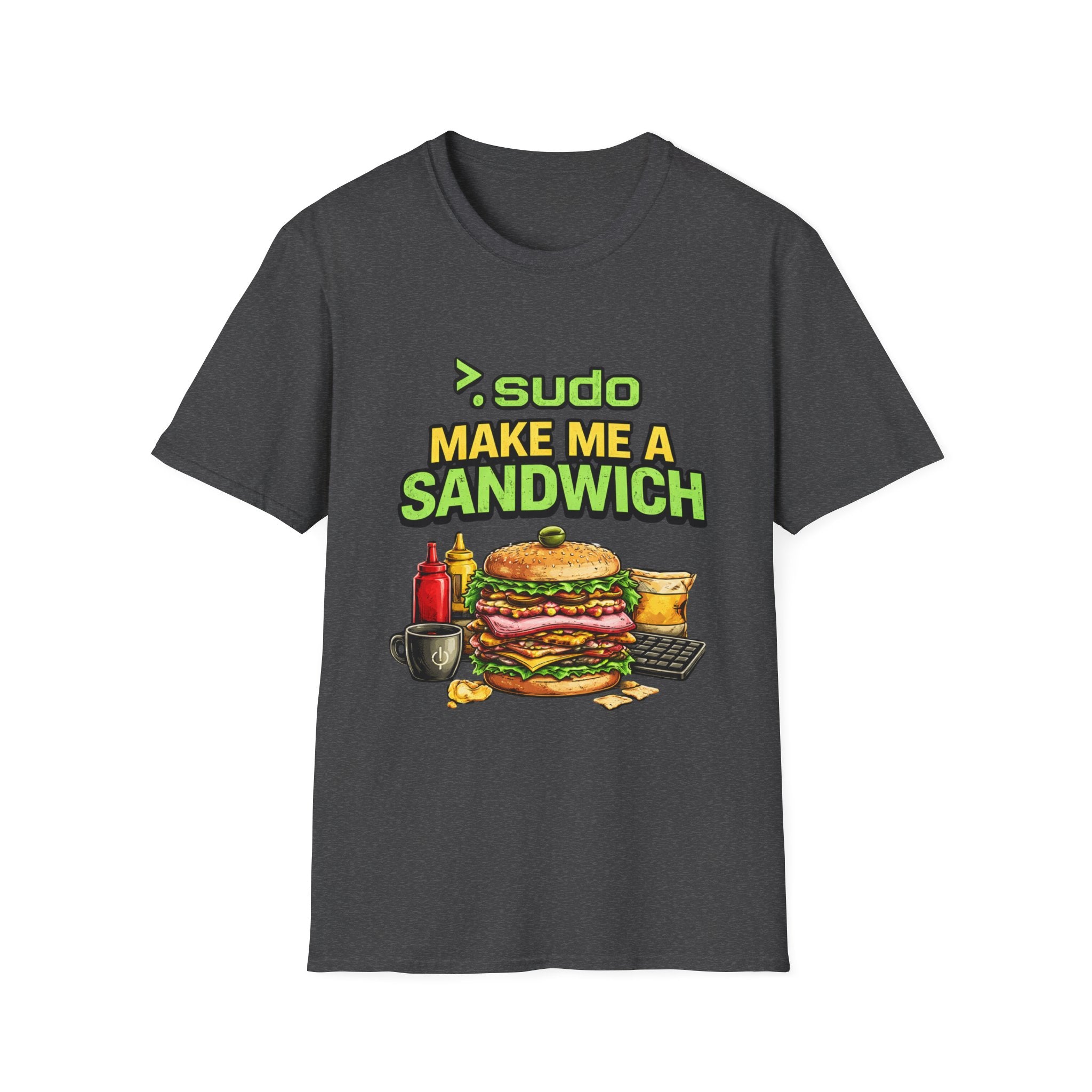 ">. Sudo Make Me a Sandwich" Funny IT T-Shirt — Programmer Tech Humor Tee