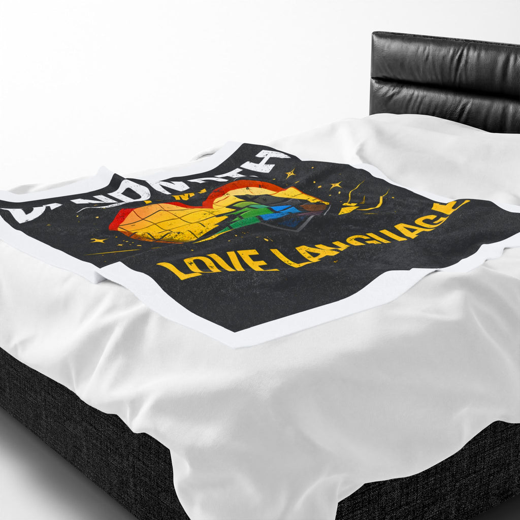"Bandwidth is my Love Language" IT Humor Funny IT Velveteen Plush Blanket