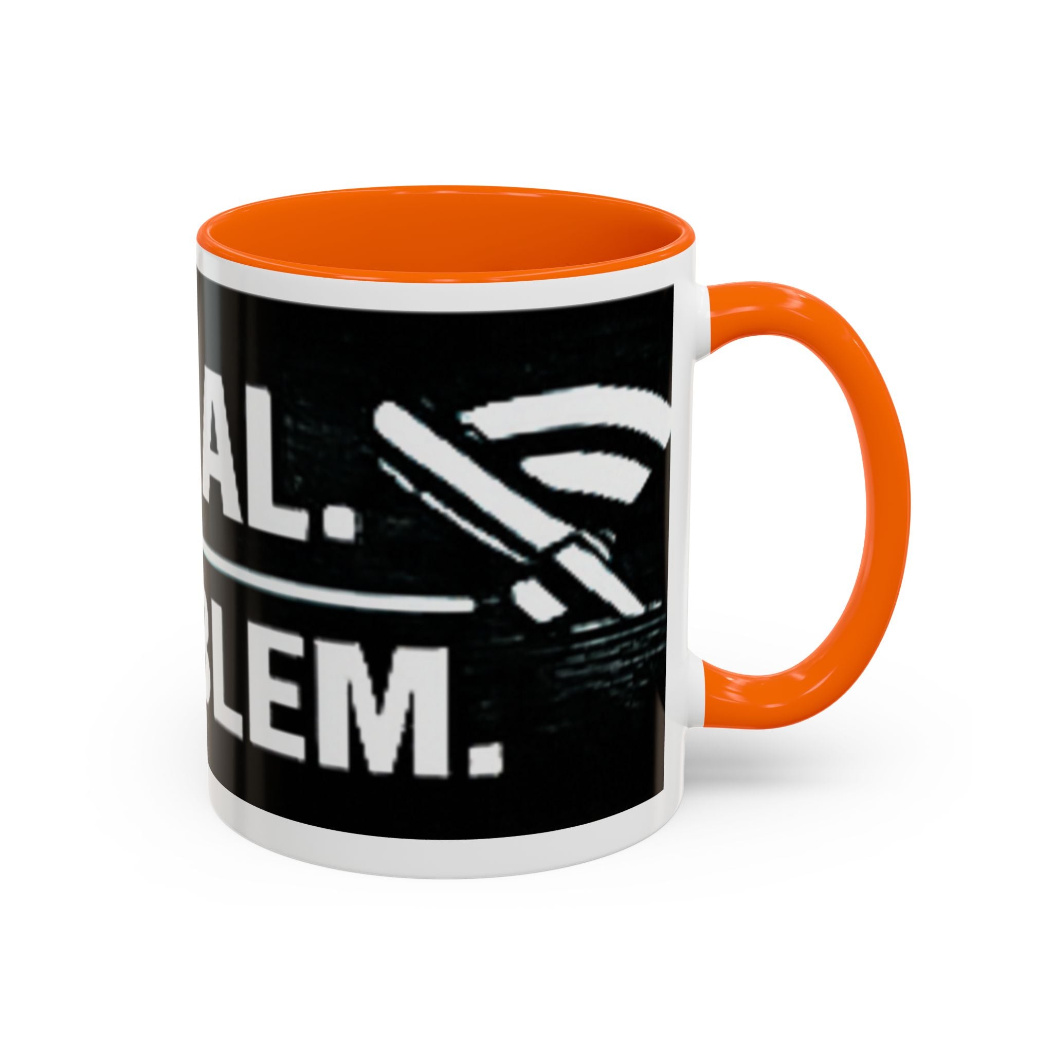 "No Signal No Problem" IT Humor Accent Coffee Mug (11, 15oz)