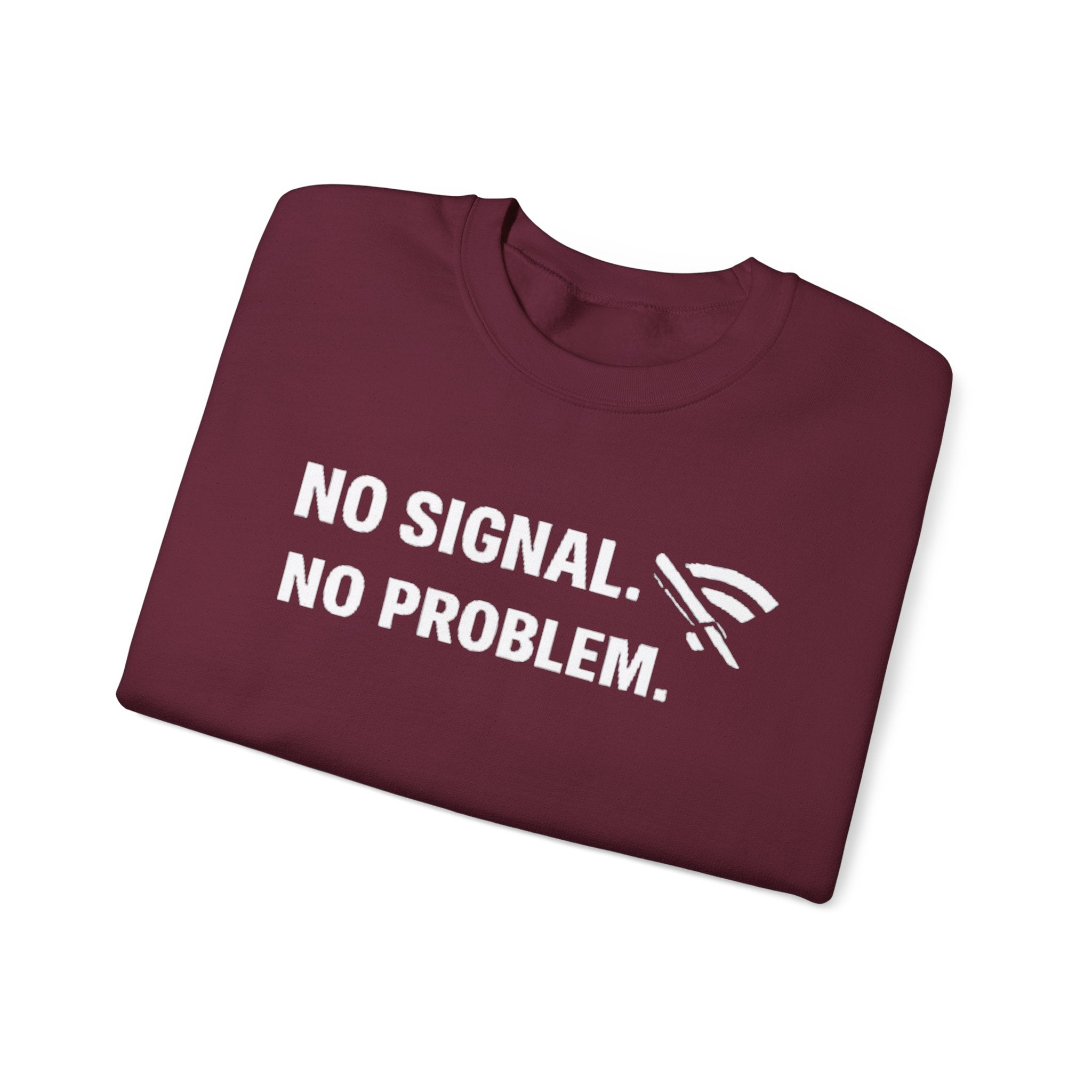 "No Signal, No Problem" Unisex Heavy Blend™ Tech Humor Crewneck Sweatshirt