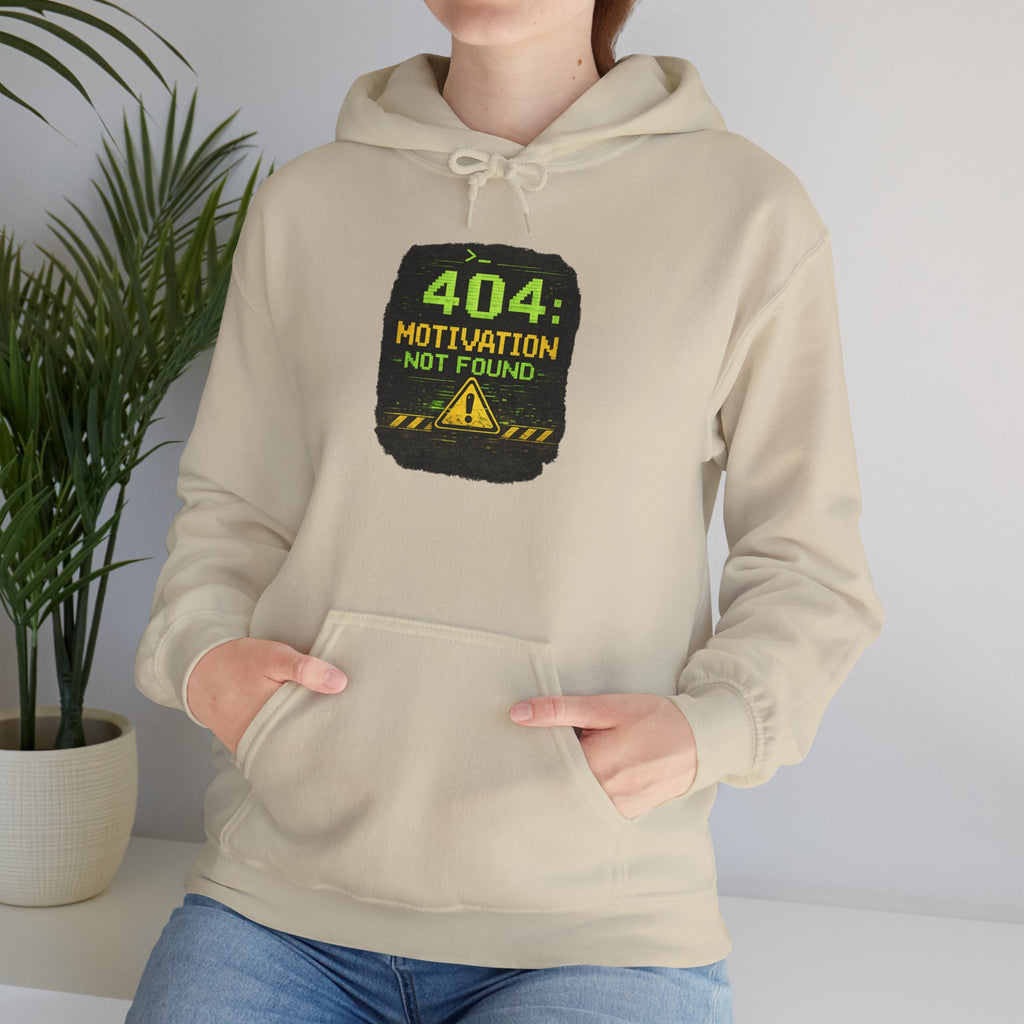 "Error 404 Motivation Not Found" IT Humor Unisex Heavy Blend™ Hoodie