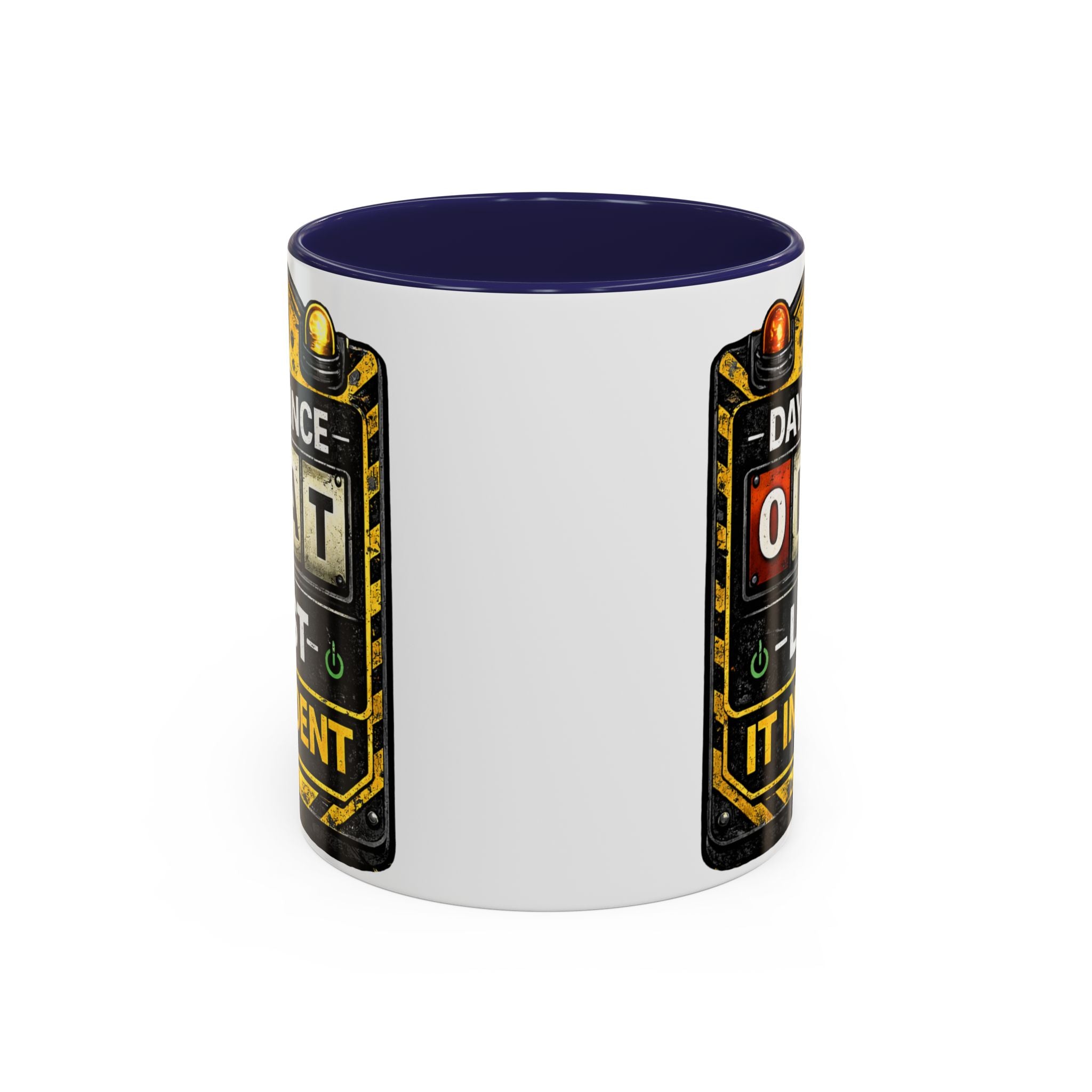"0 Days Since Last IT Incident" IT Humor Accent Coffee Mug (11, 15oz)