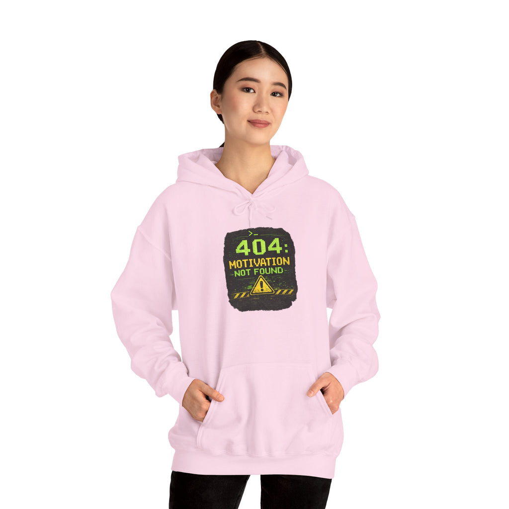 "Error 404 Motivation Not Found" IT Humor Unisex Heavy Blend™ Hoodie