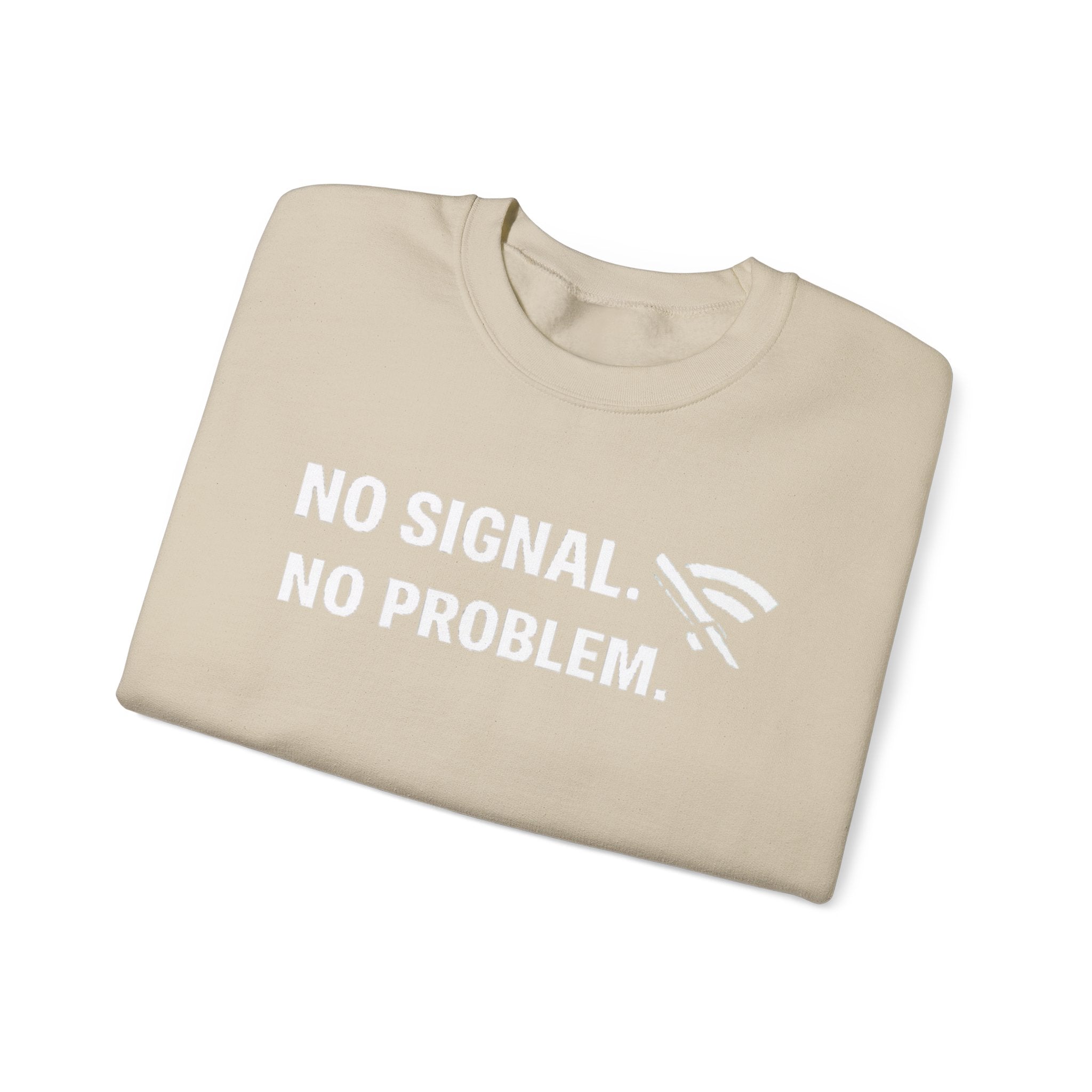 "No Signal, No Problem" Unisex Heavy Blend™ Tech Humor Crewneck Sweatshirt