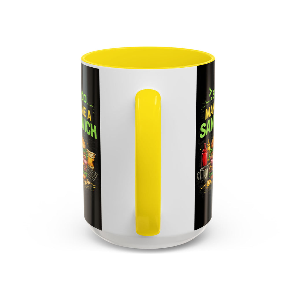 ">. Sudo Make Me a Sandwich" IT Humor Accent Coffee Mug (11, 15oz)