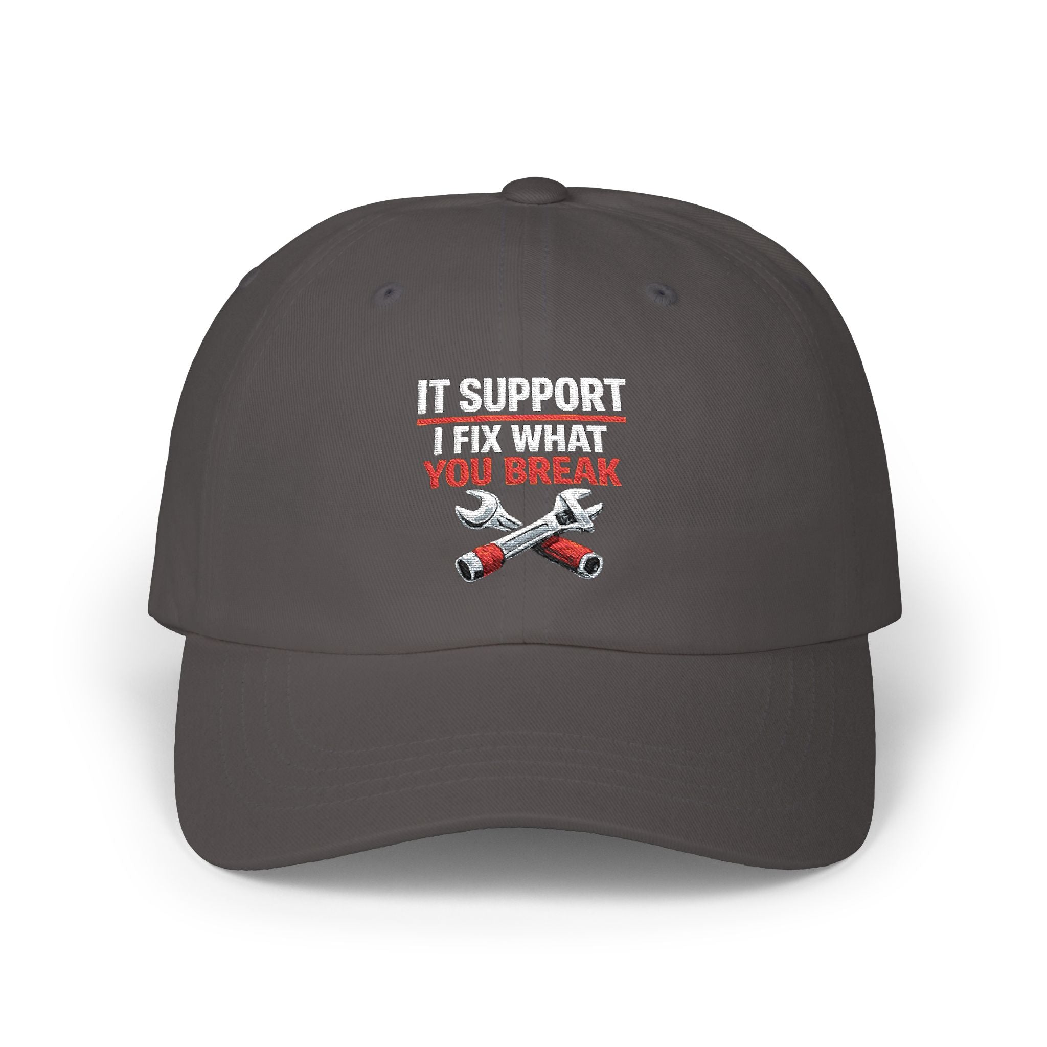 "IT Support: I Fix What You Break" Tech Humor Funny IT Baseball Hat/Cap