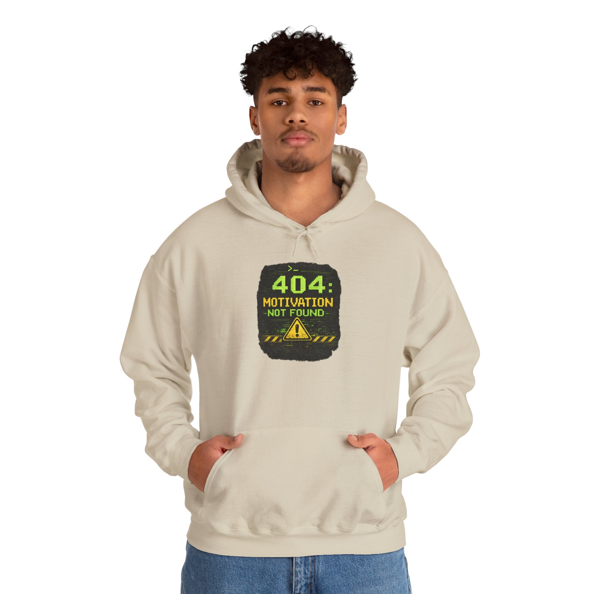 "Error 404 Motivation Not Found" IT Humor Unisex Heavy Blend™ Hoodie