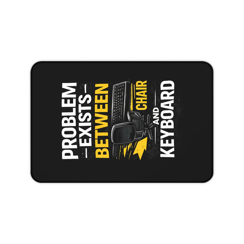 "Problem Exists Between Chair and Keyboard" Gaming/Office Tech Humor Mouse Pad Funny IT Desk Mat