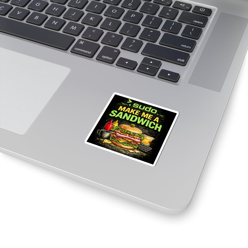 ">. Sudo Make Me A Sandwich" Geek Humor Funny IT Kiss-Cut Stickers