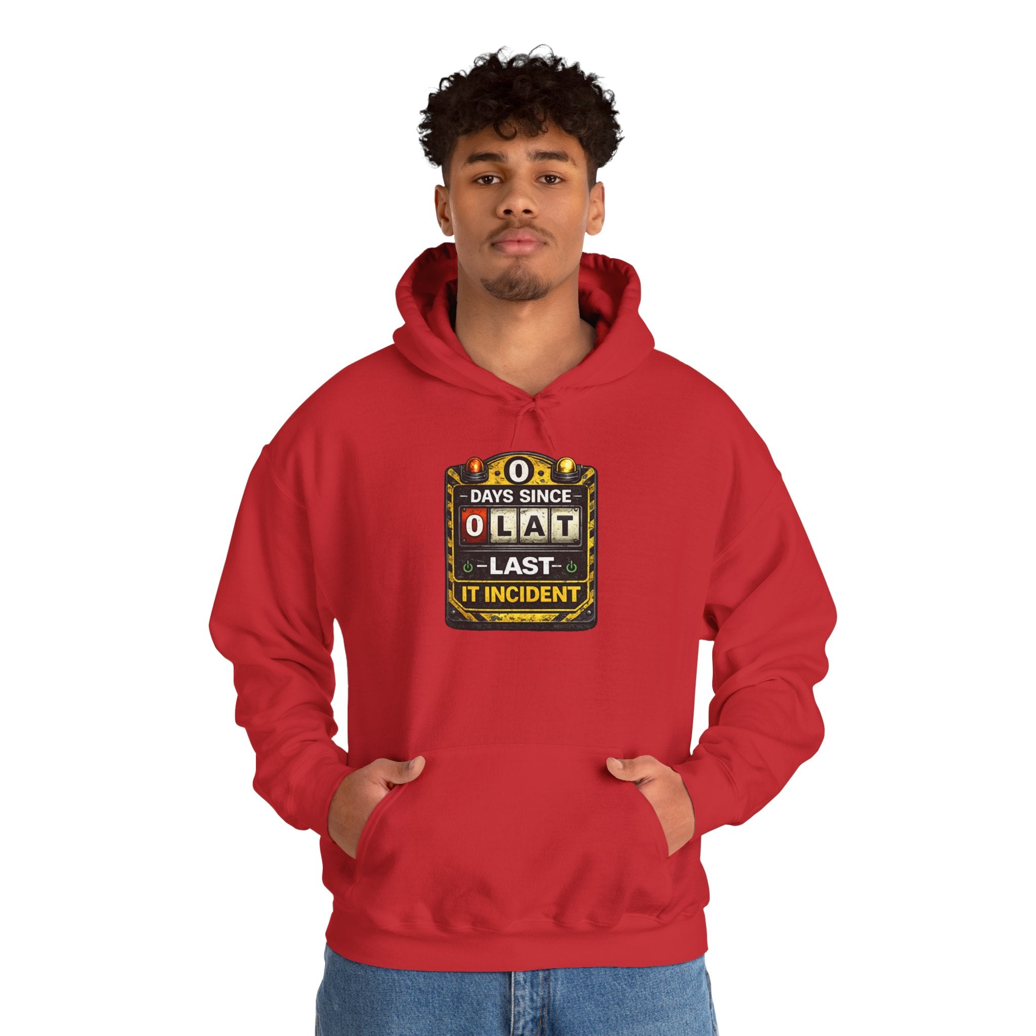 "0 Days Since Last IT Incident" Tech Humor Unisex Heavy Blend™ Hoodie