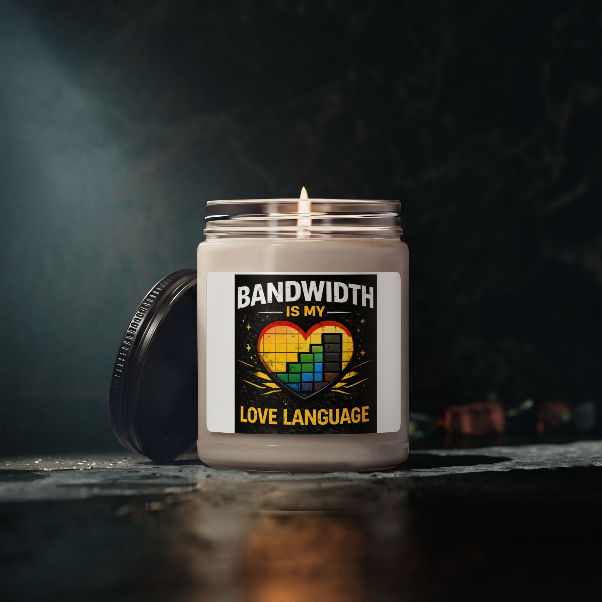 "Bandwidth Is My Love Language" Scented Soy Candle — 9oz Funny Tech Gift