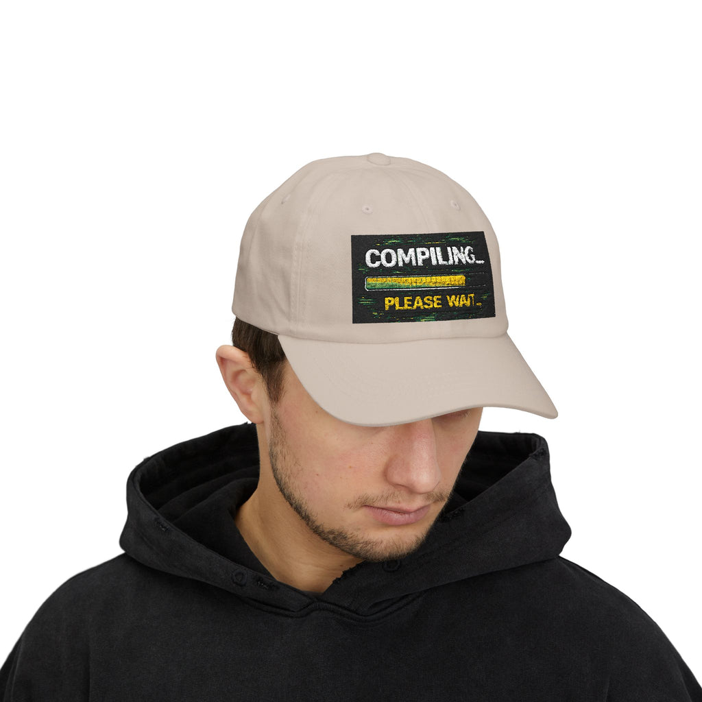 "Compiling...Please Wait" Tech Humor Funny IT Baseball Hat/Cap