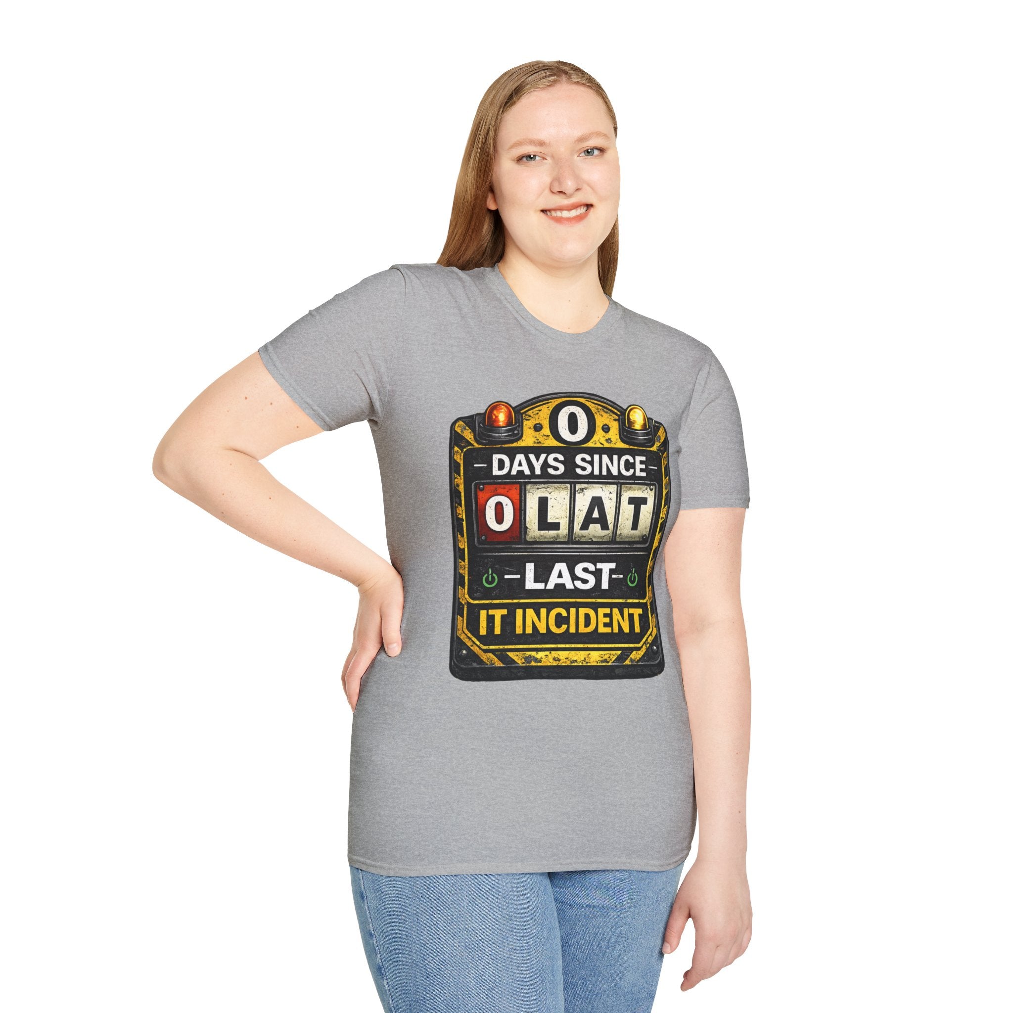 "0 Days Since Last IT Incident" Funny IT Tech Humor T-Shirt
