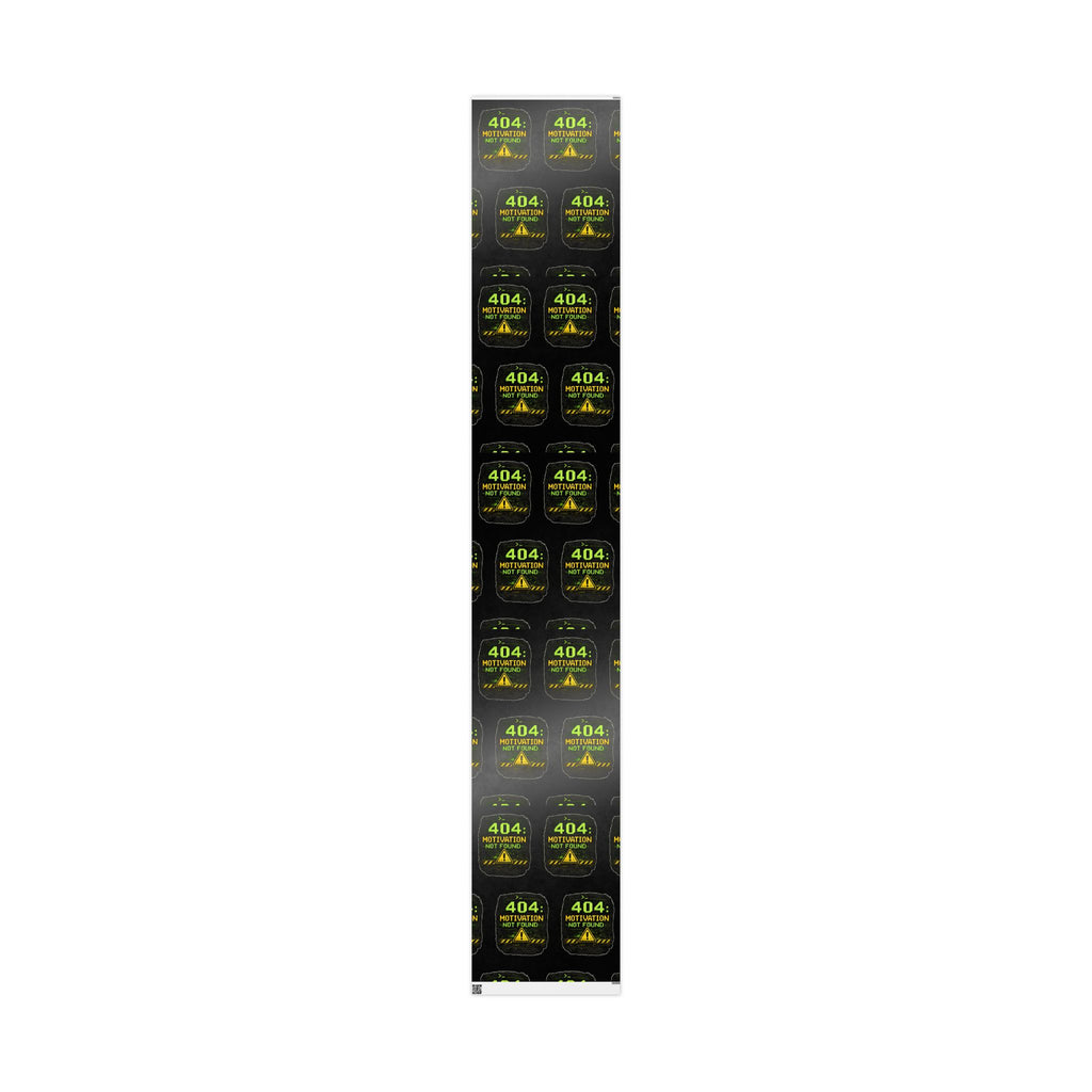 "404 Motivation Not Found" IT Tech Humor Error Pattern Gift Wrap Funny IT Wrapping Paper
