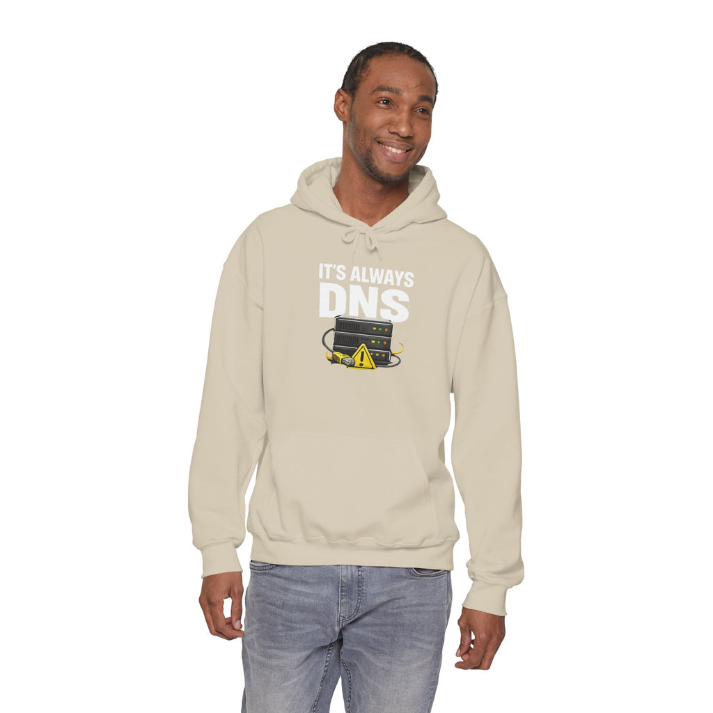 "It's Always DNS" Tech Humor Unisex Heavy Blend™ Hoodie