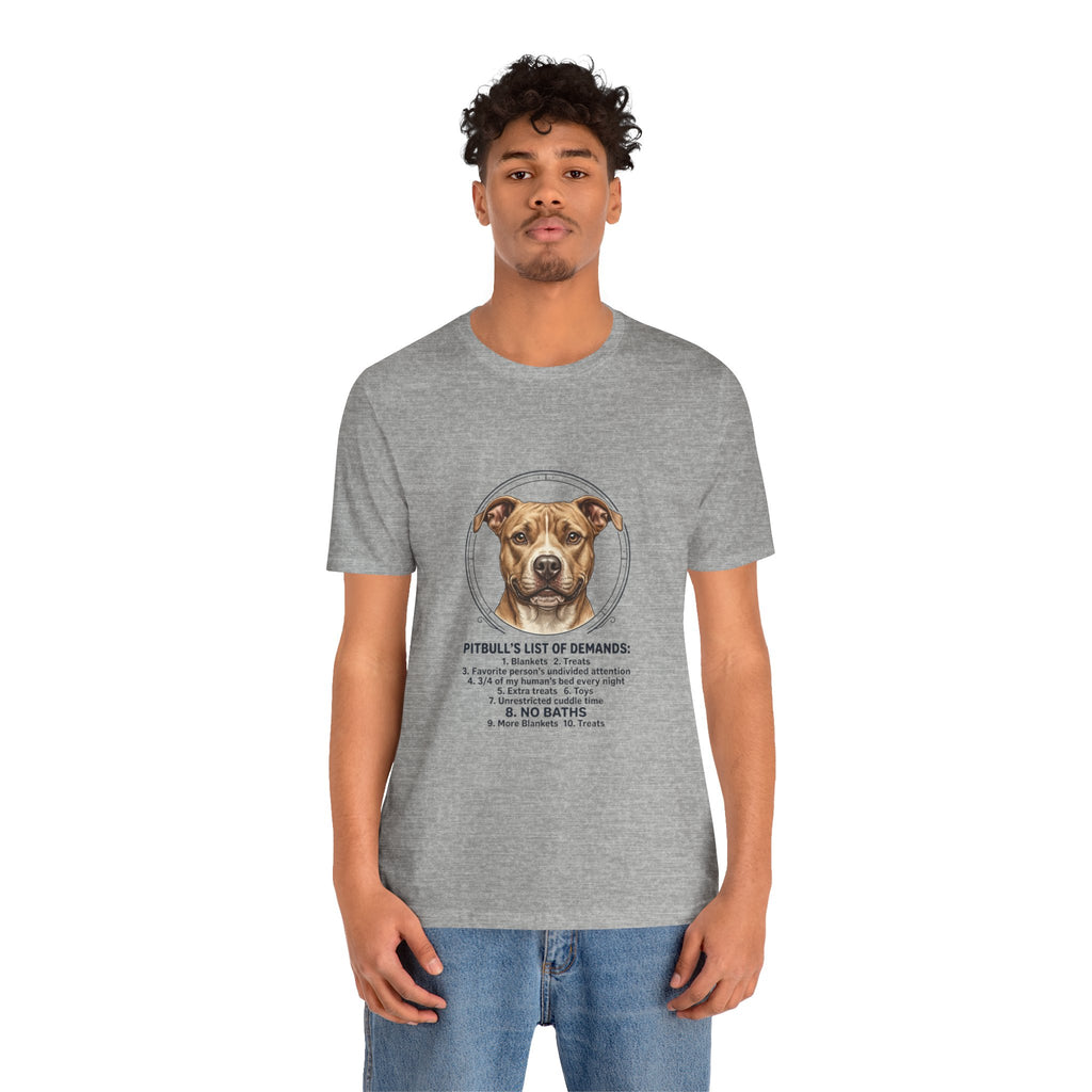 Pitbull Mom List of Demands T-Shirt | Dog Mom, Rescue Pride Tee