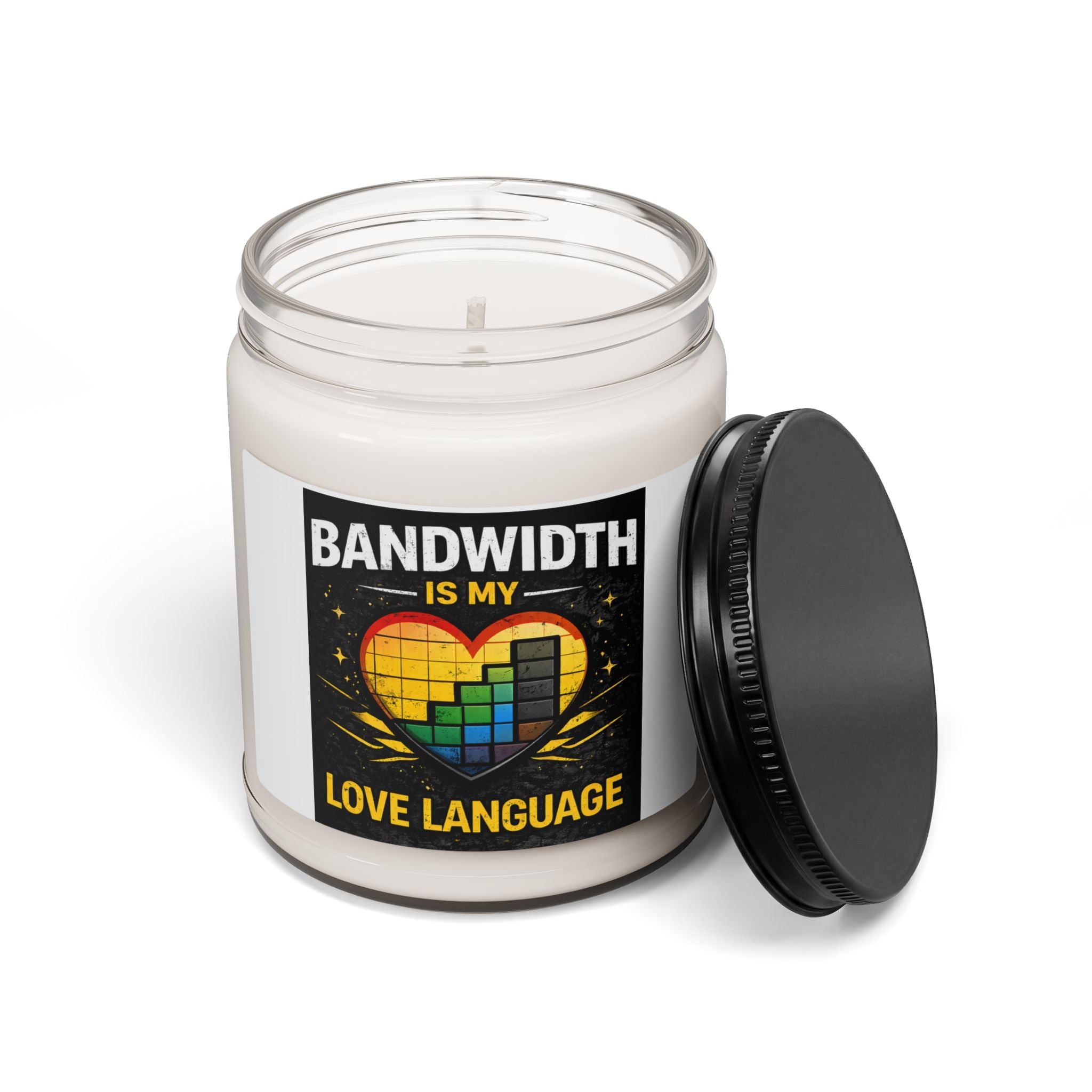 "Bandwidth Is My Love Language" Scented Soy Candle — 9oz Funny Tech Gift
