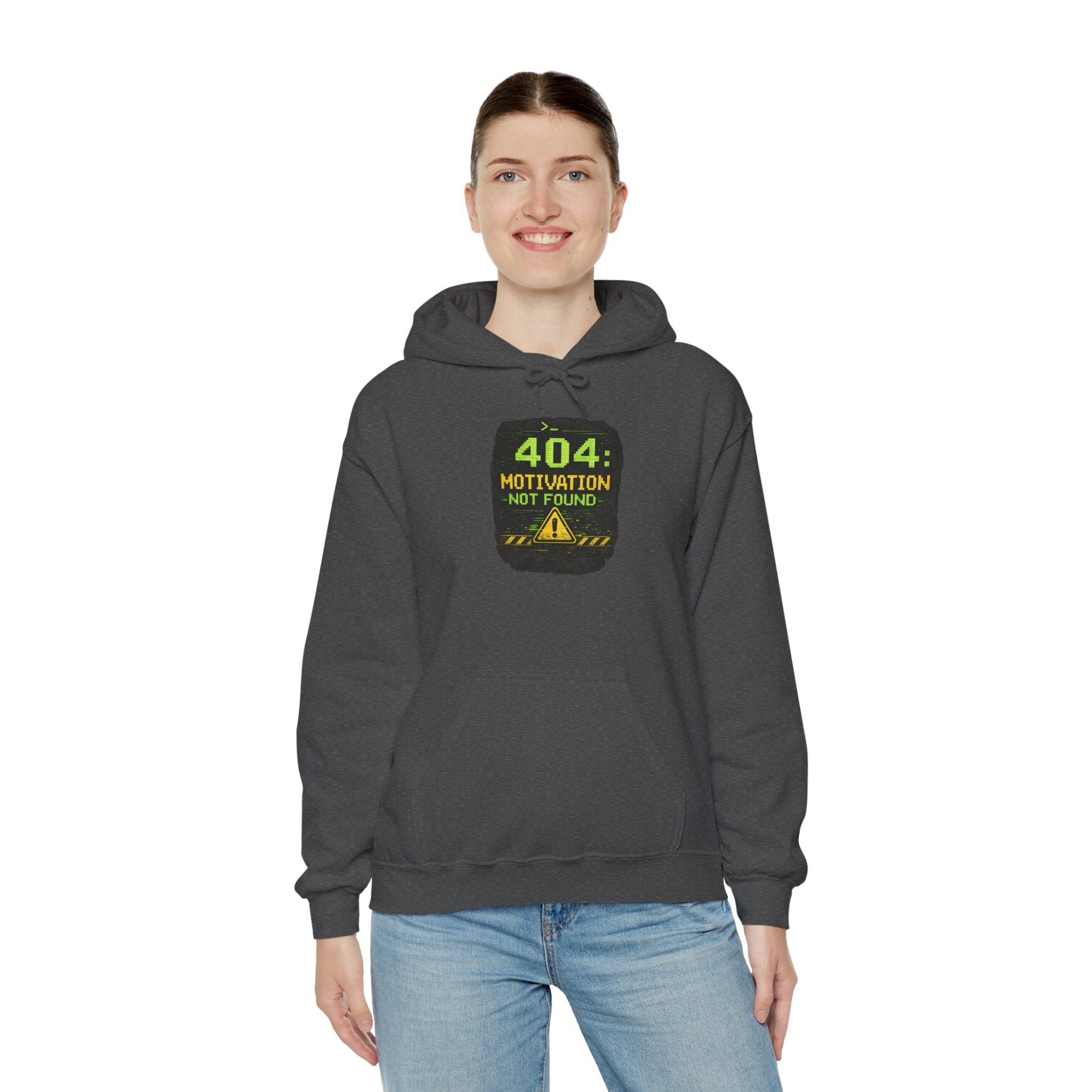 "Error 404 Motivation Not Found" IT Humor Unisex Heavy Blend™ Hoodie
