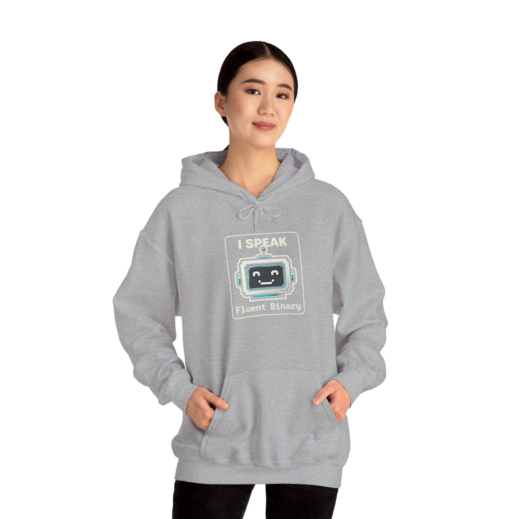 "I Speak Fluent Binary" Funny IT Programmer Humor Hoodie