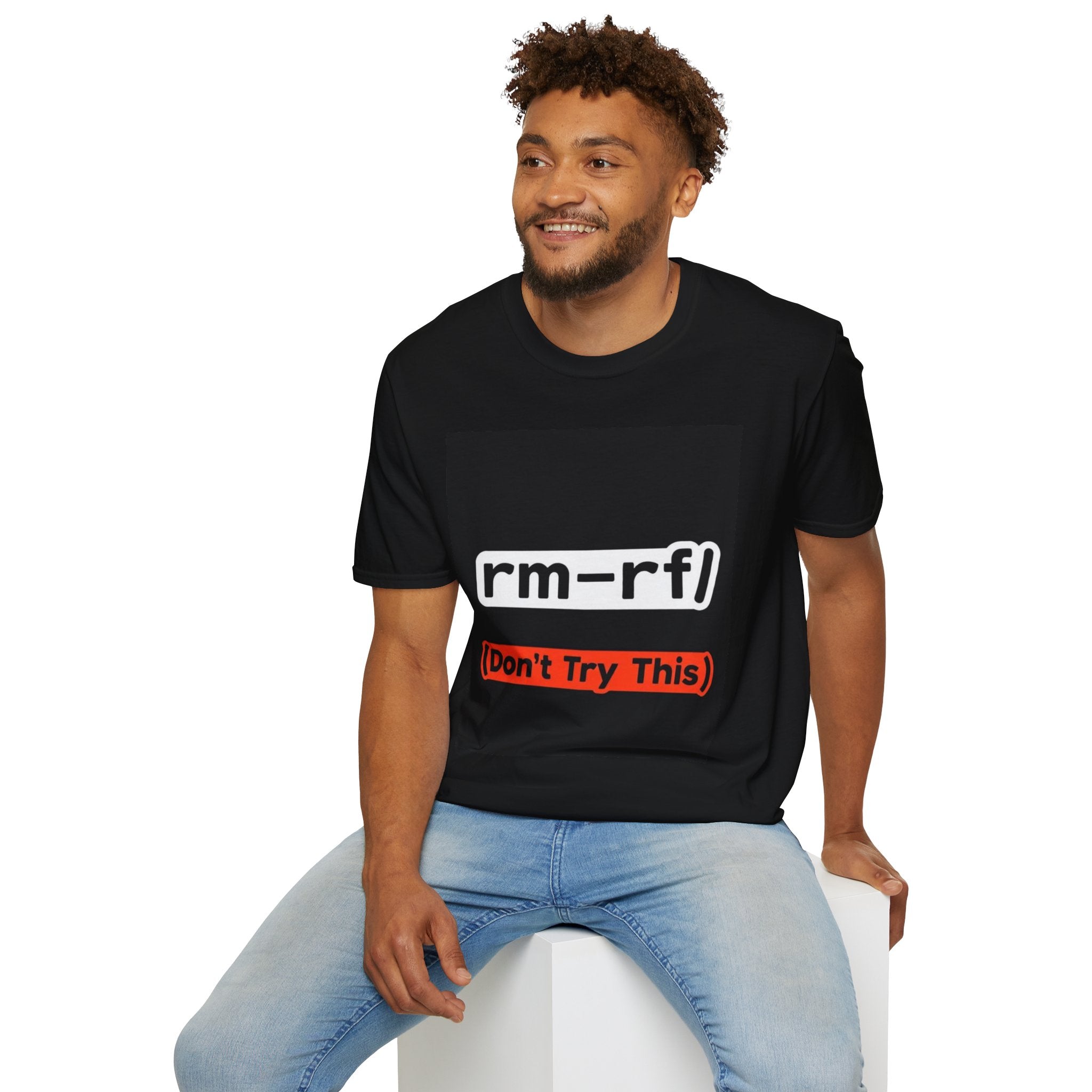"rm -rf/ (Don't Try This)" Funny IT T-Shirt Hacker Tech Humor Command Tee