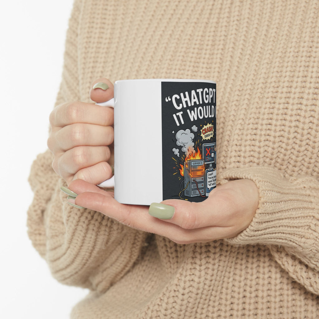 "ChatGPT Said It Would Work" Funny IT Tech Humor Ceramic Mug – Programmer Tech Support Gift (11oz, 15oz)