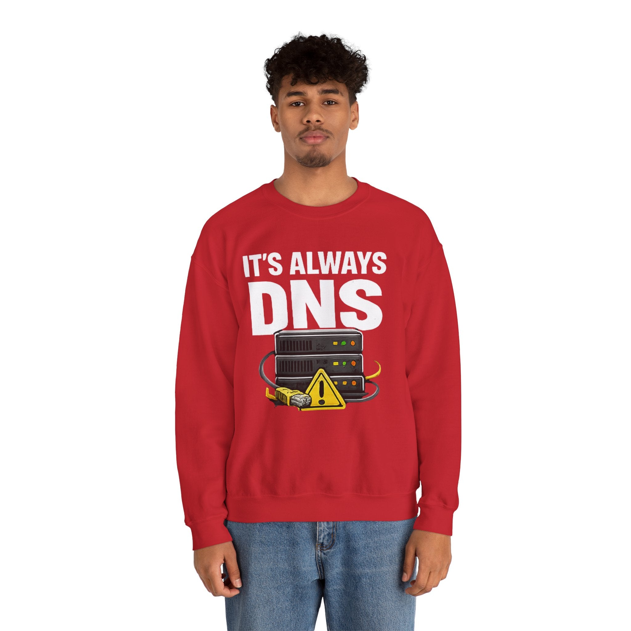 "Its Always DNS" Unisex Heavy Blend™ Crewneck Sweatshirt