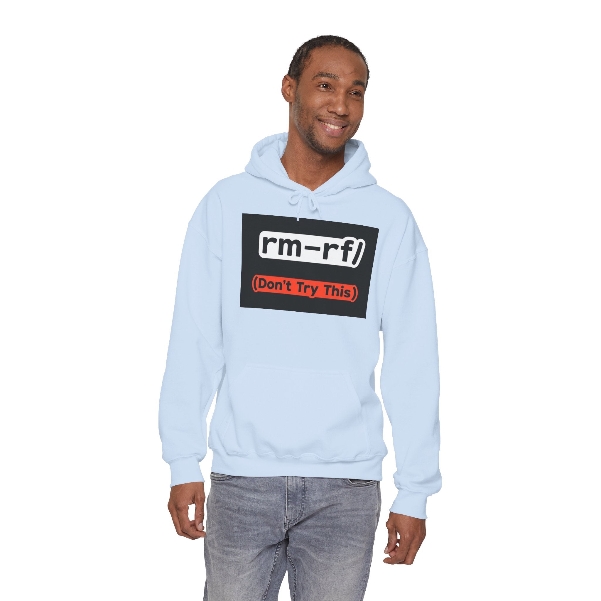 "rm–rf/ (Don't Try This)" — Funny Linux/Devops Command Hoodie