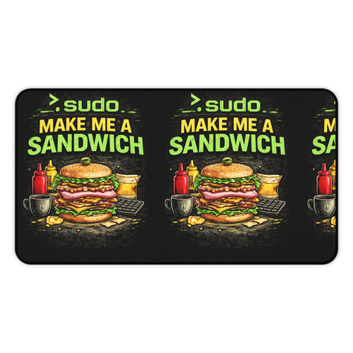 ">. sudo make me a sandwich" Funny IT Mouse Pad Programmer Gaming Tech Humor Desk Mat