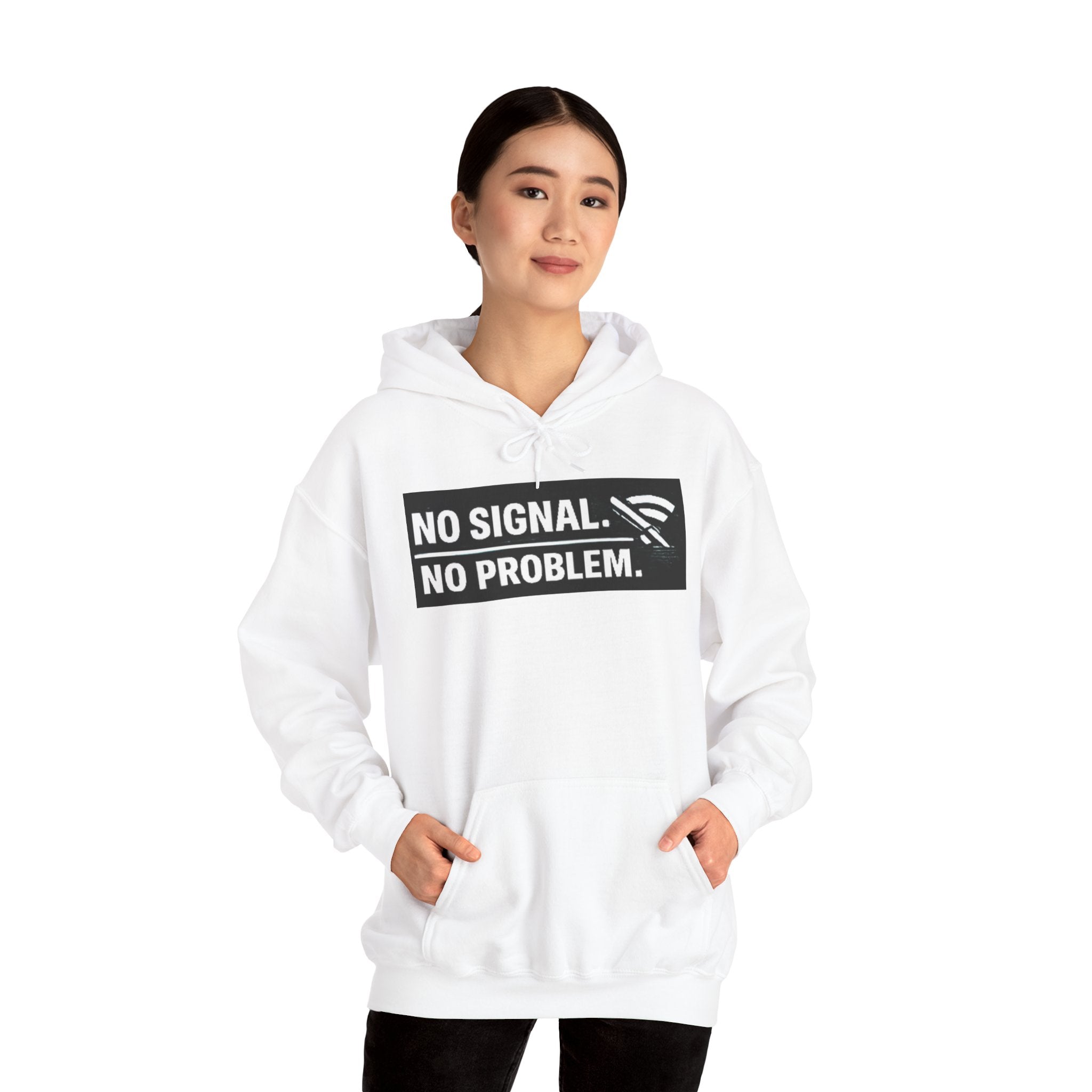 "No Signal, No Problem" IT Humor Unisex Heavy Blend™ Hoodie